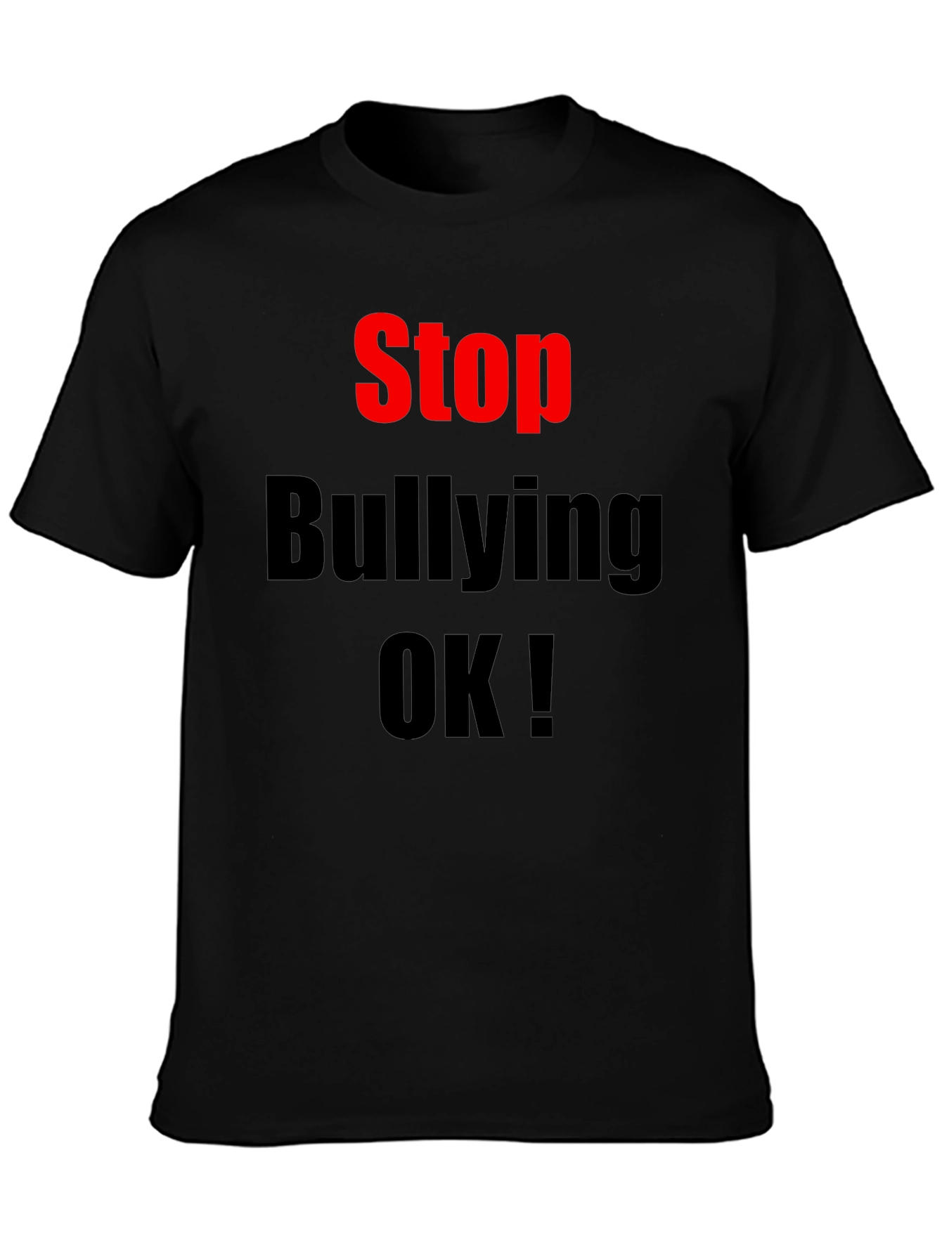 Stop Bullying T-Shirt Black Anti-Bully Awareness Tee