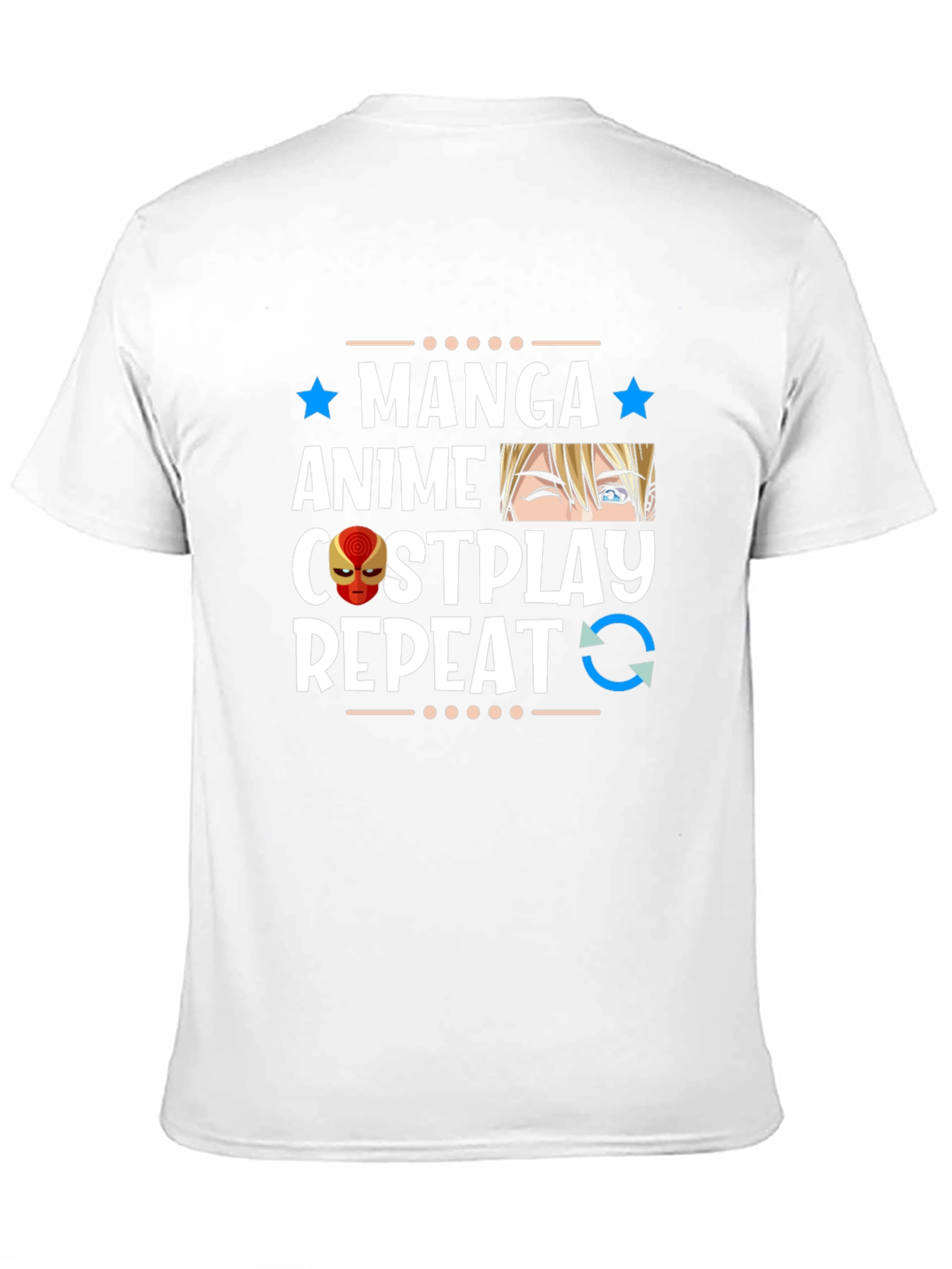 Manga Anime Cosplay Repeat Black Graphic Tee