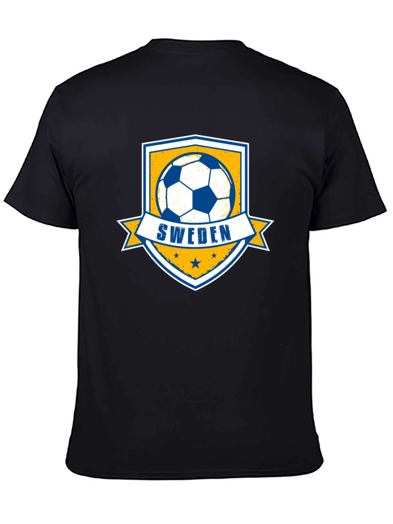 Sweden Soccer T-Shirt - Black Tee
