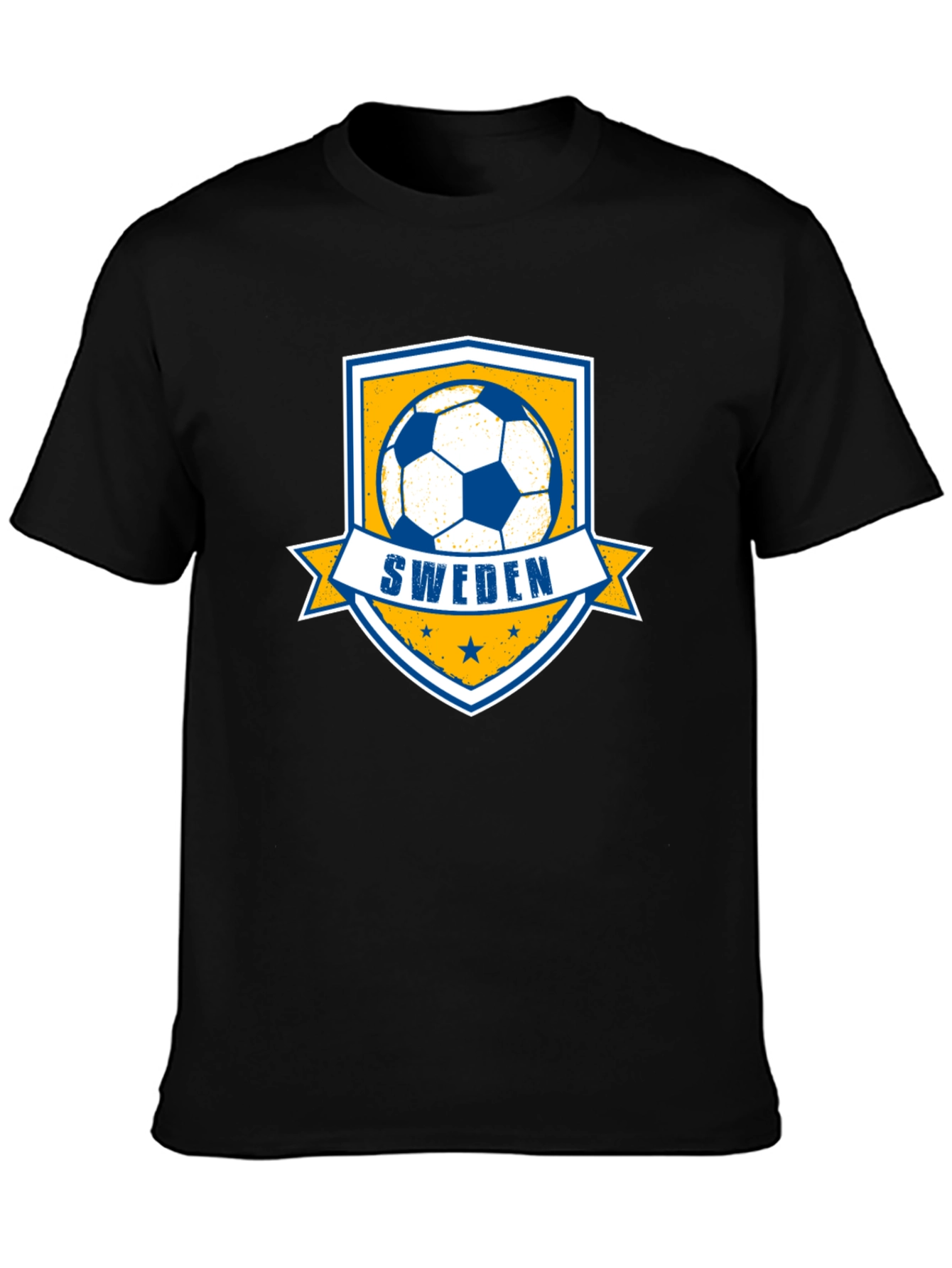 Sweden Soccer T-Shirt - Black Tee