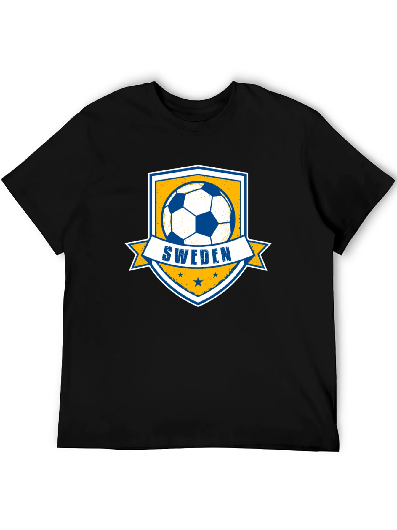 Sweden Soccer T-Shirt - Black Tee