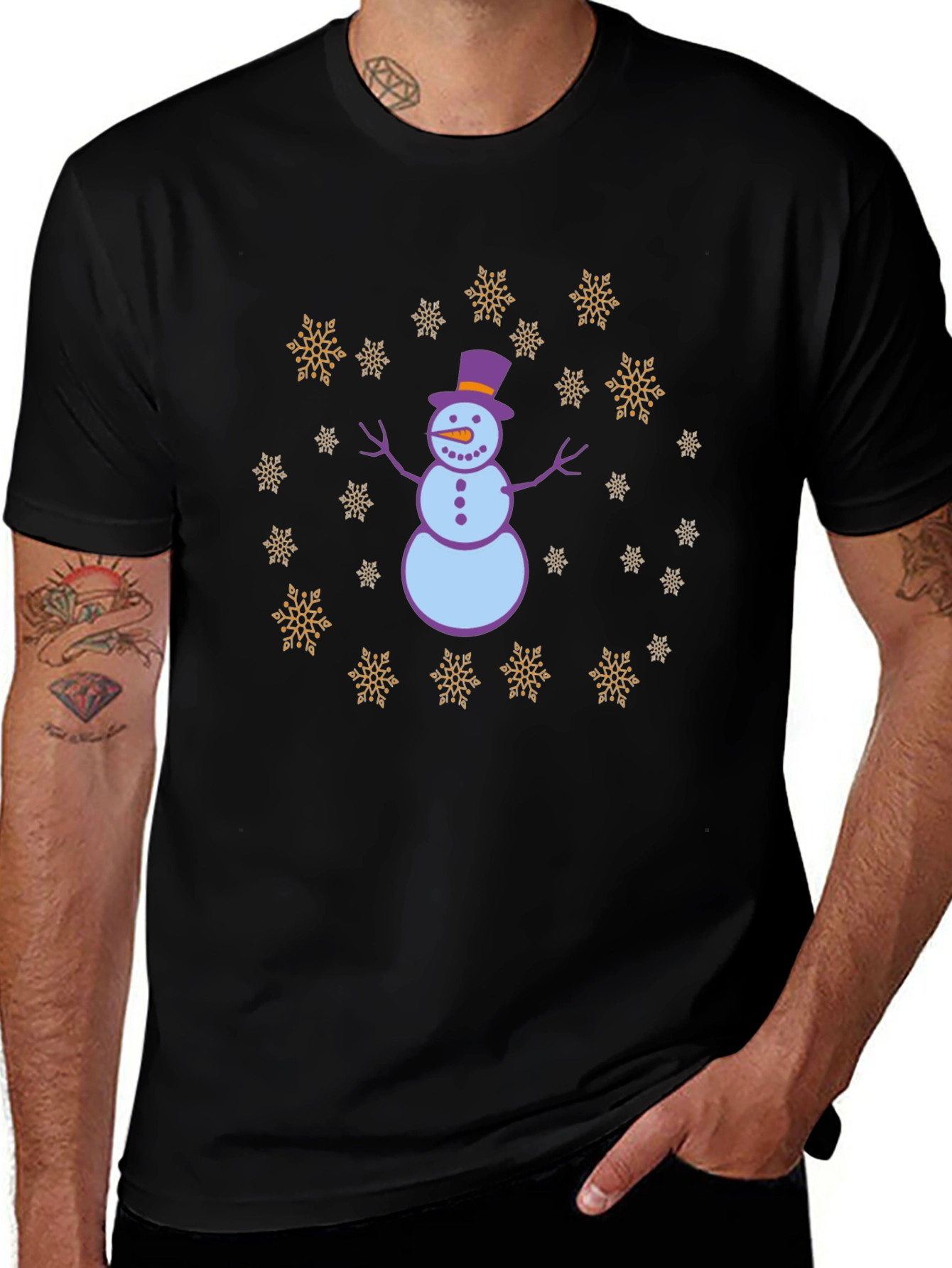 Snowman Graphic Tee - Winter Holiday Shirt