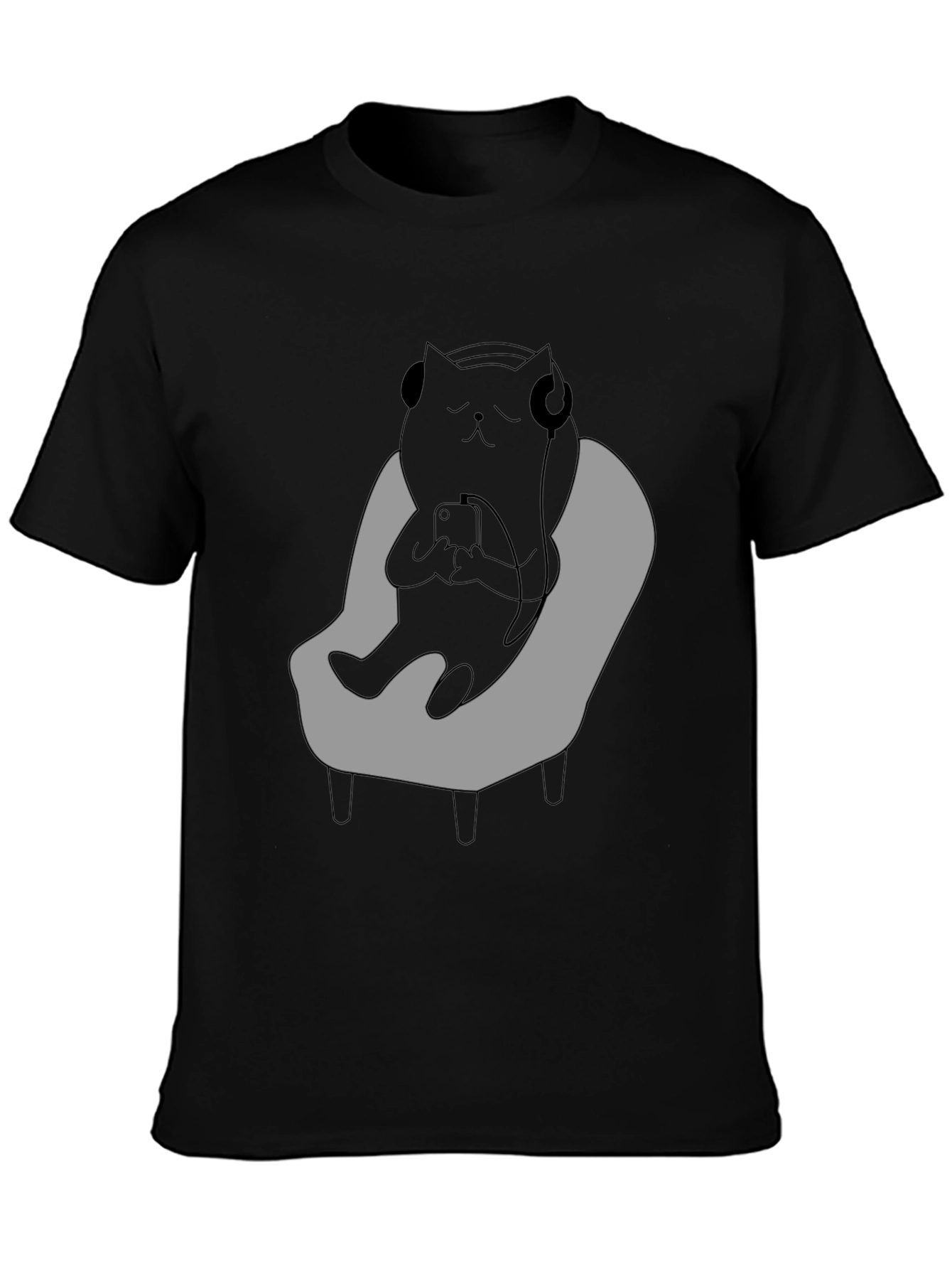 Cool Cat Relaxing in Chair T-Shirt