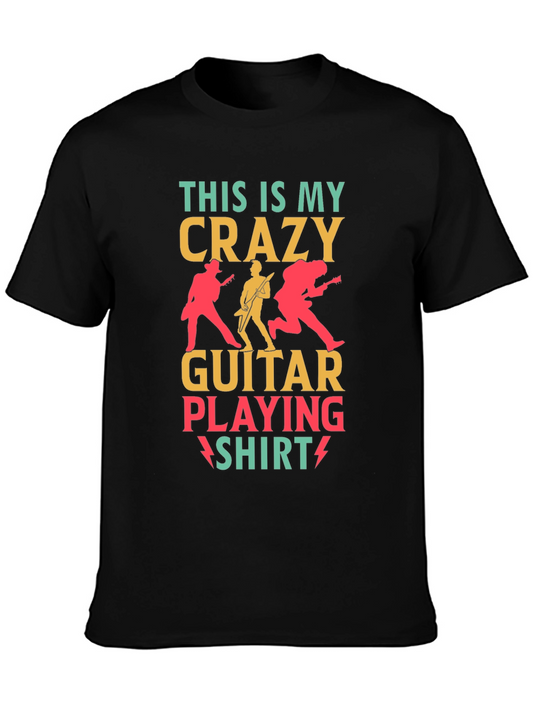 Crazy Guitar Playing Shirt - Rock Concert T-Shirt