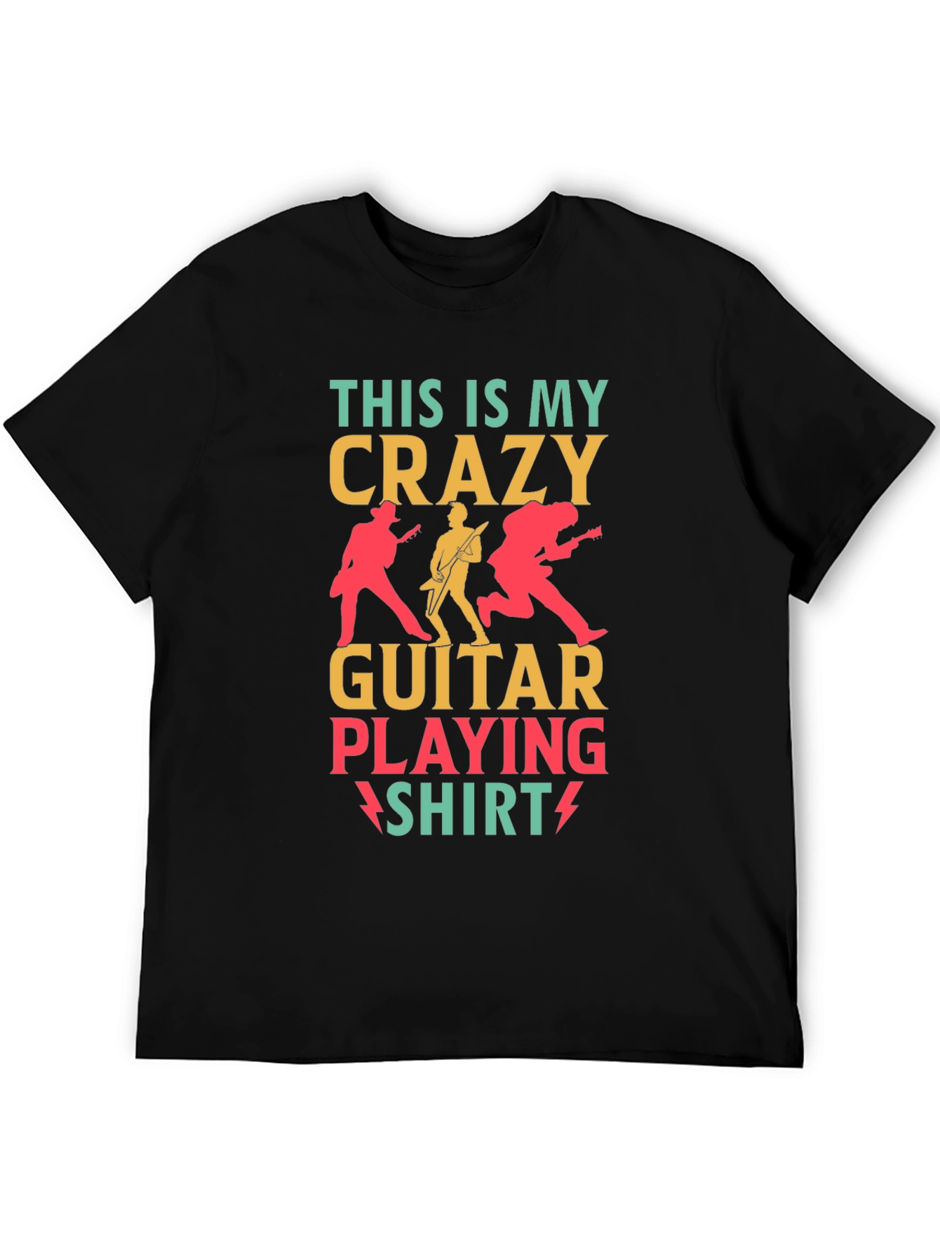 Crazy Guitar Playing Shirt - Rock Concert T-Shirt