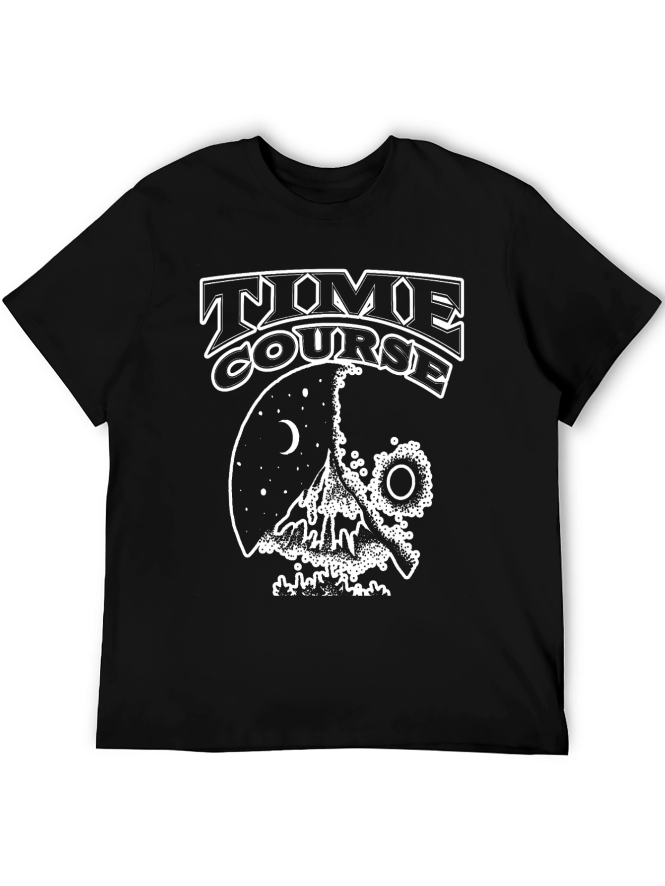 Time Course Graphic T-Shirt - Black