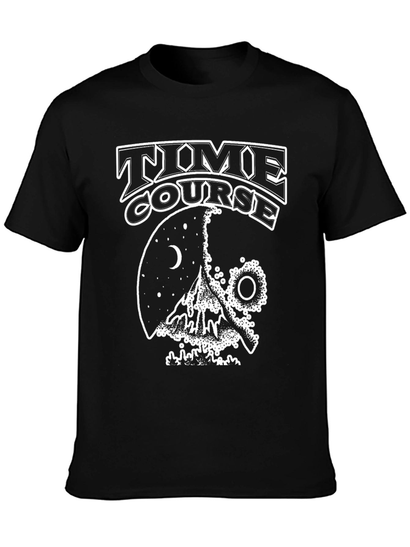 Time Course Graphic T-Shirt - Black