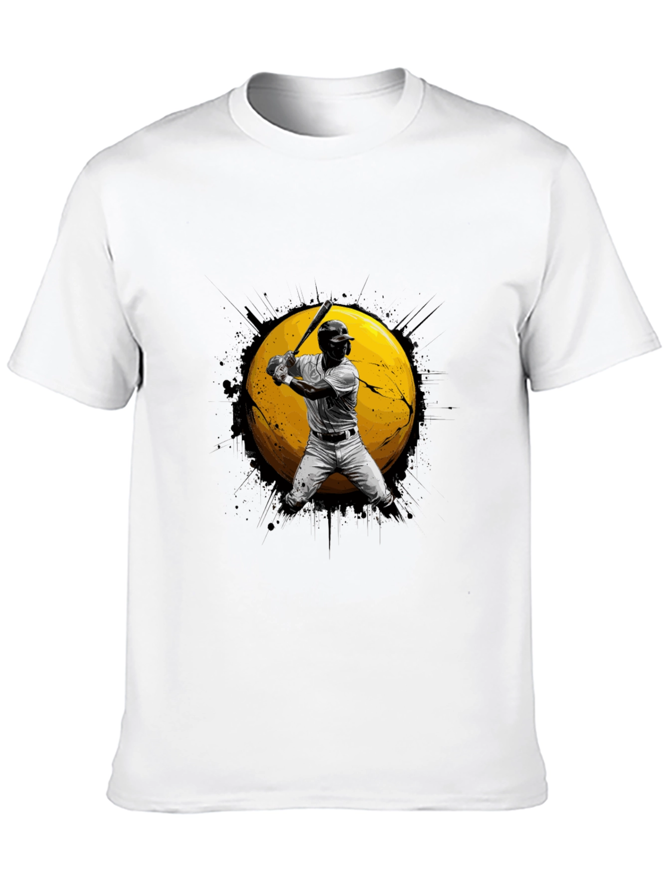 Baseball Player Graphic Black T-Shirt