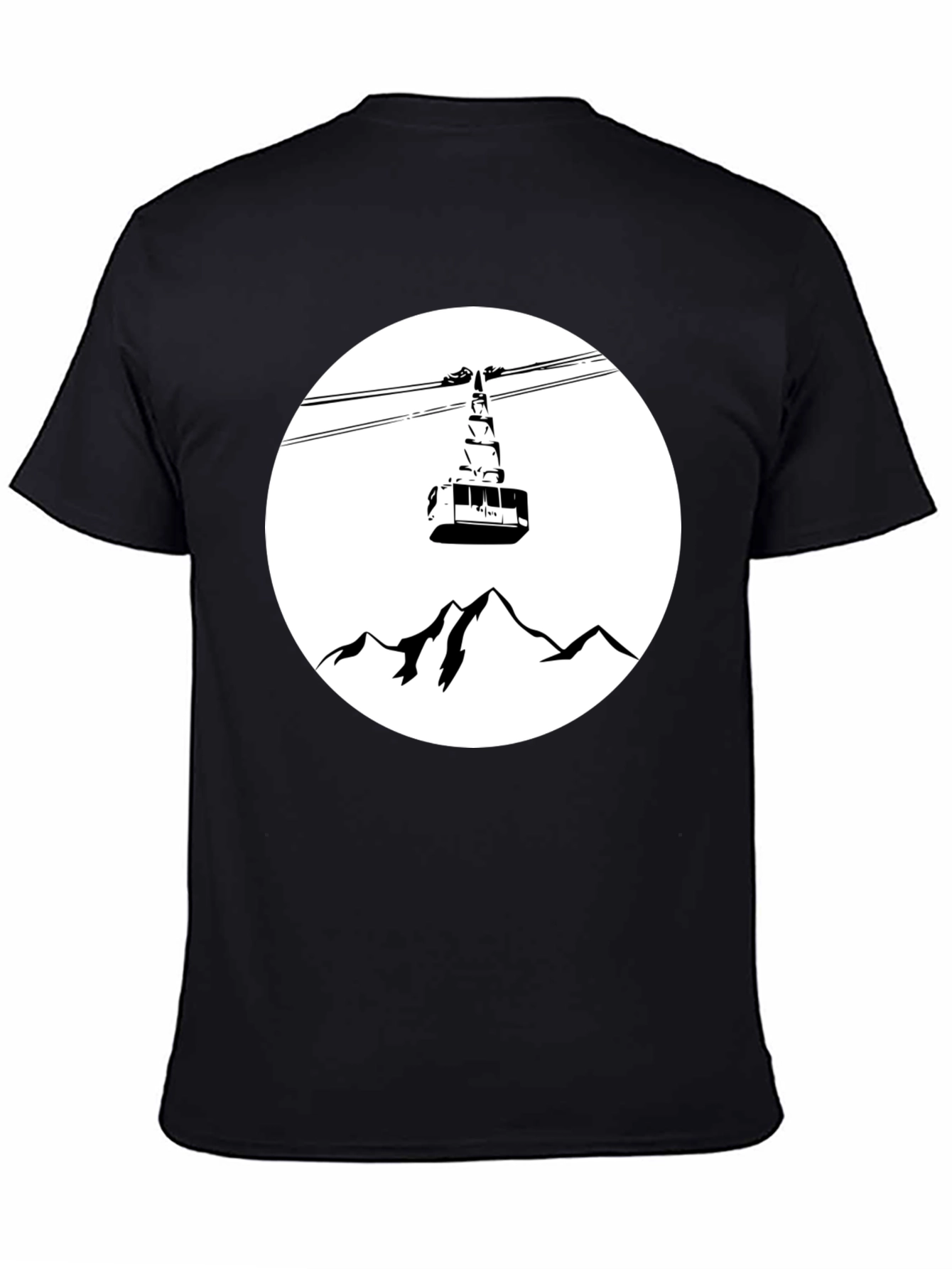 Mountain Gondola Graphic Tee - Black