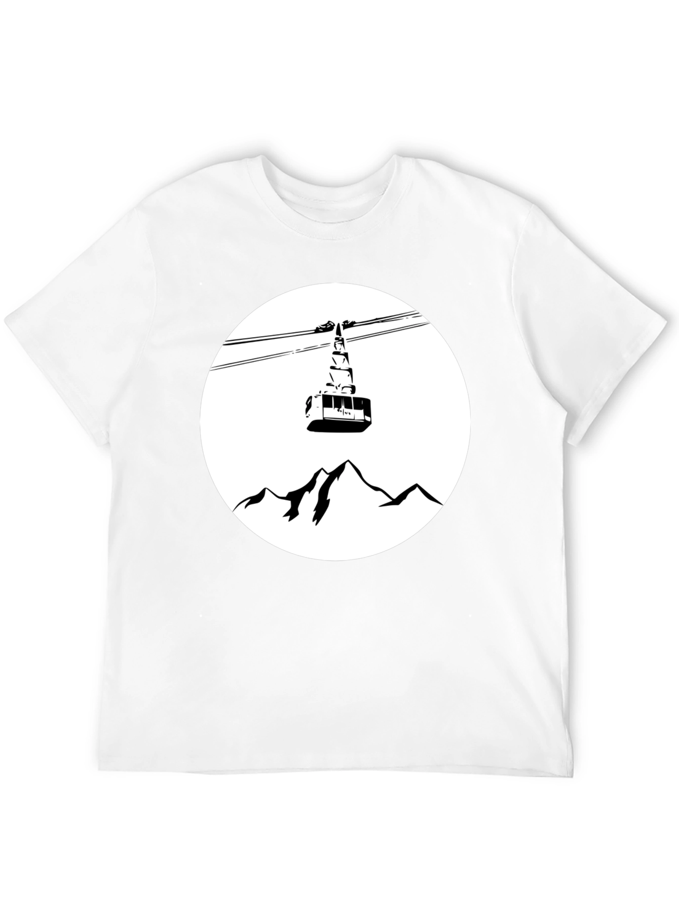 Mountain Gondola Graphic Tee - Black