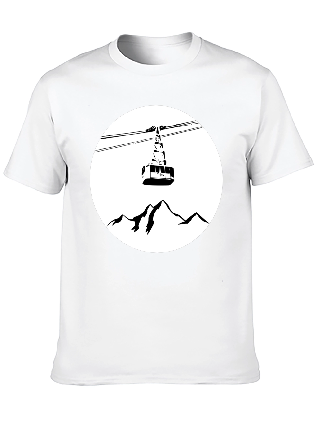Mountain Gondola Graphic Tee - Black
