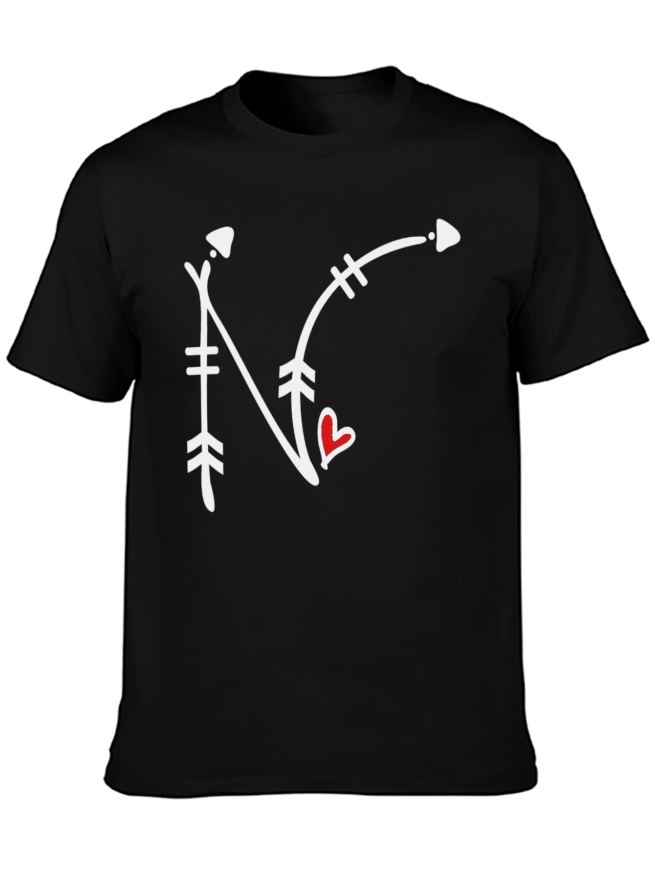 Arrow N Heart Graphic Tee - Black