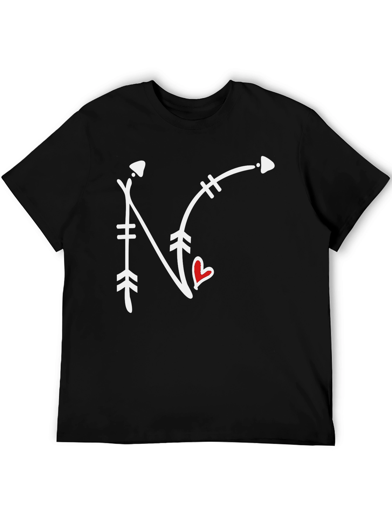 Arrow N Heart Graphic Tee - Black