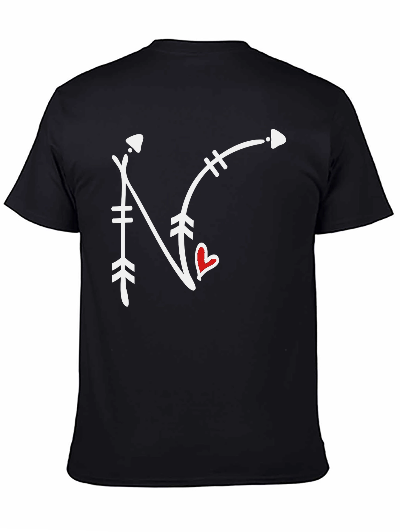 Arrow N Heart Graphic Tee - Black