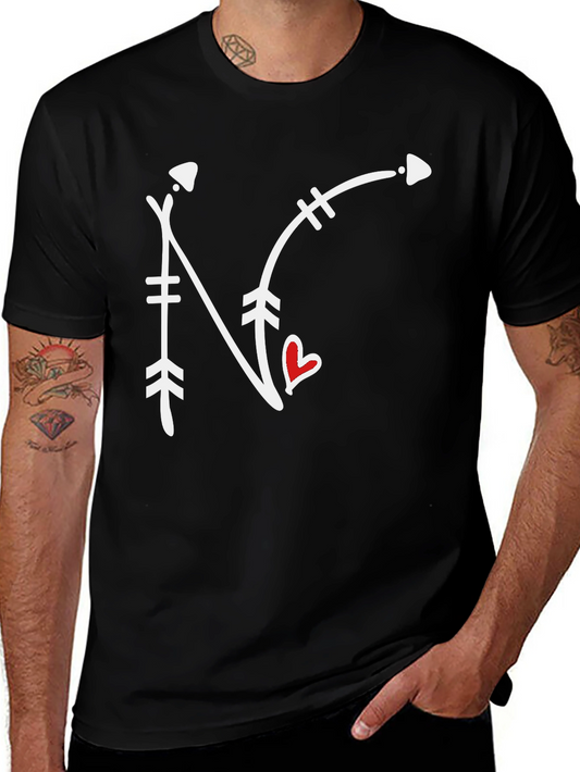 Arrow N Heart Graphic Tee - Black