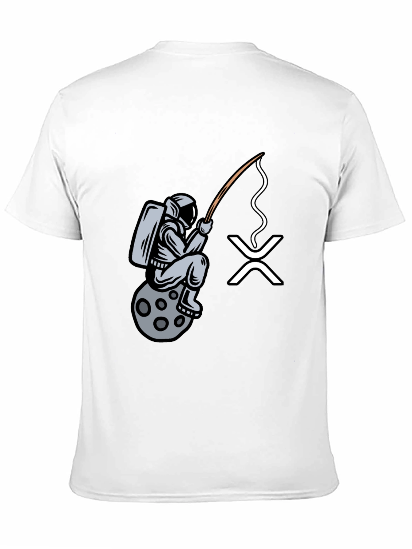 Astronaut Fishing for XRP Crypto T-Shirt