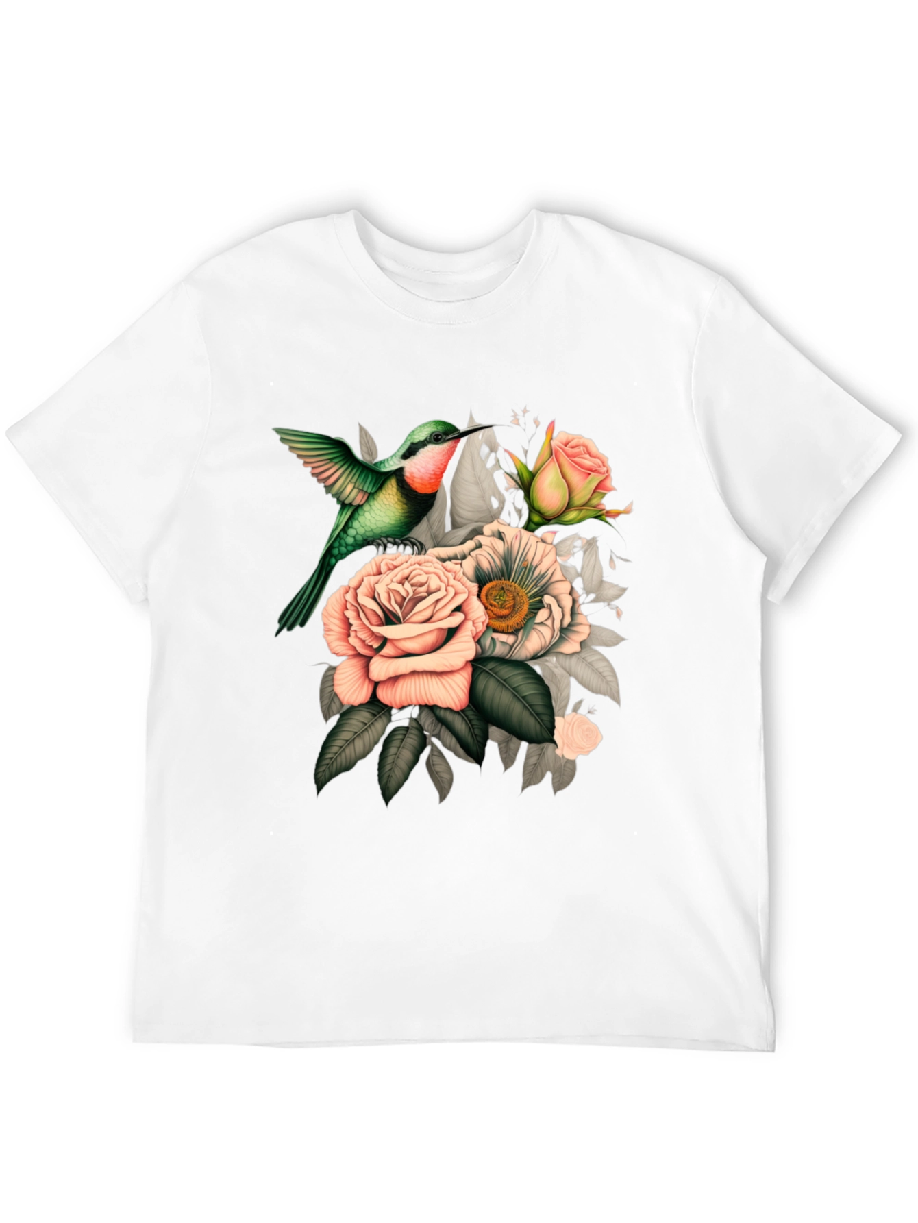 Hummingbird Floral Graphic T-Shirt