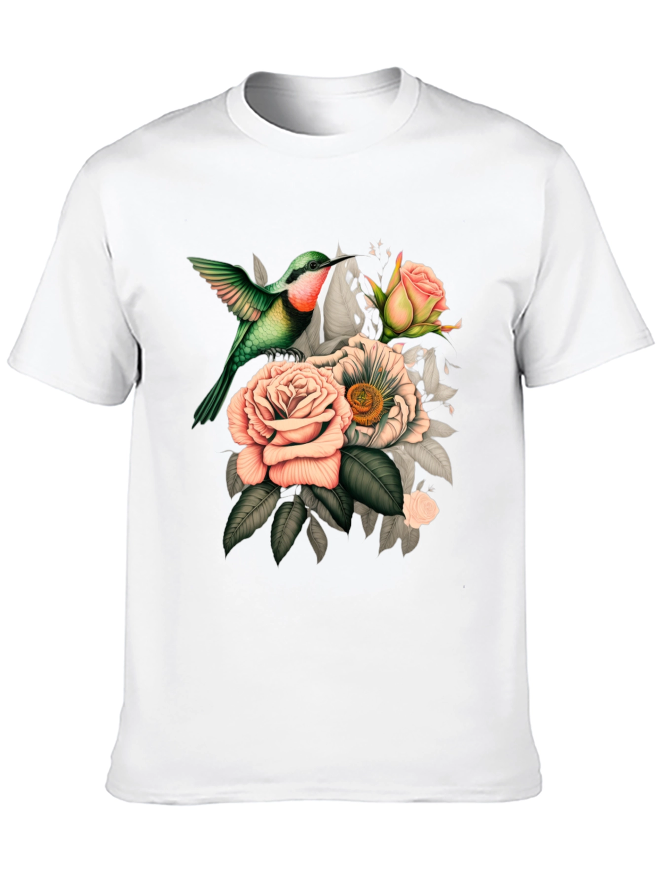 Hummingbird Floral Graphic T-Shirt