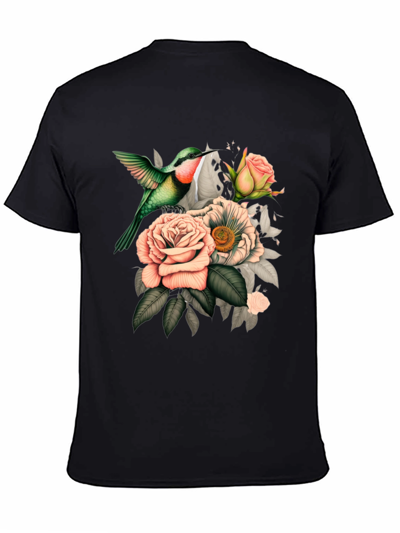Hummingbird Floral Graphic T-Shirt