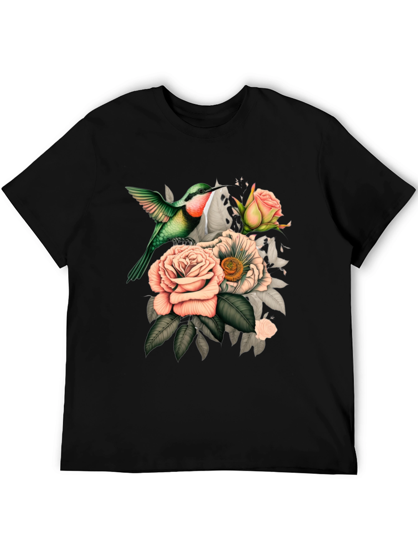 Hummingbird Floral Graphic T-Shirt