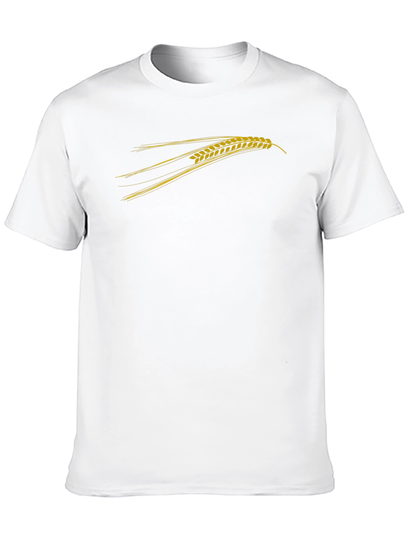 Mens Black T-Shirt with Wheat Graphic