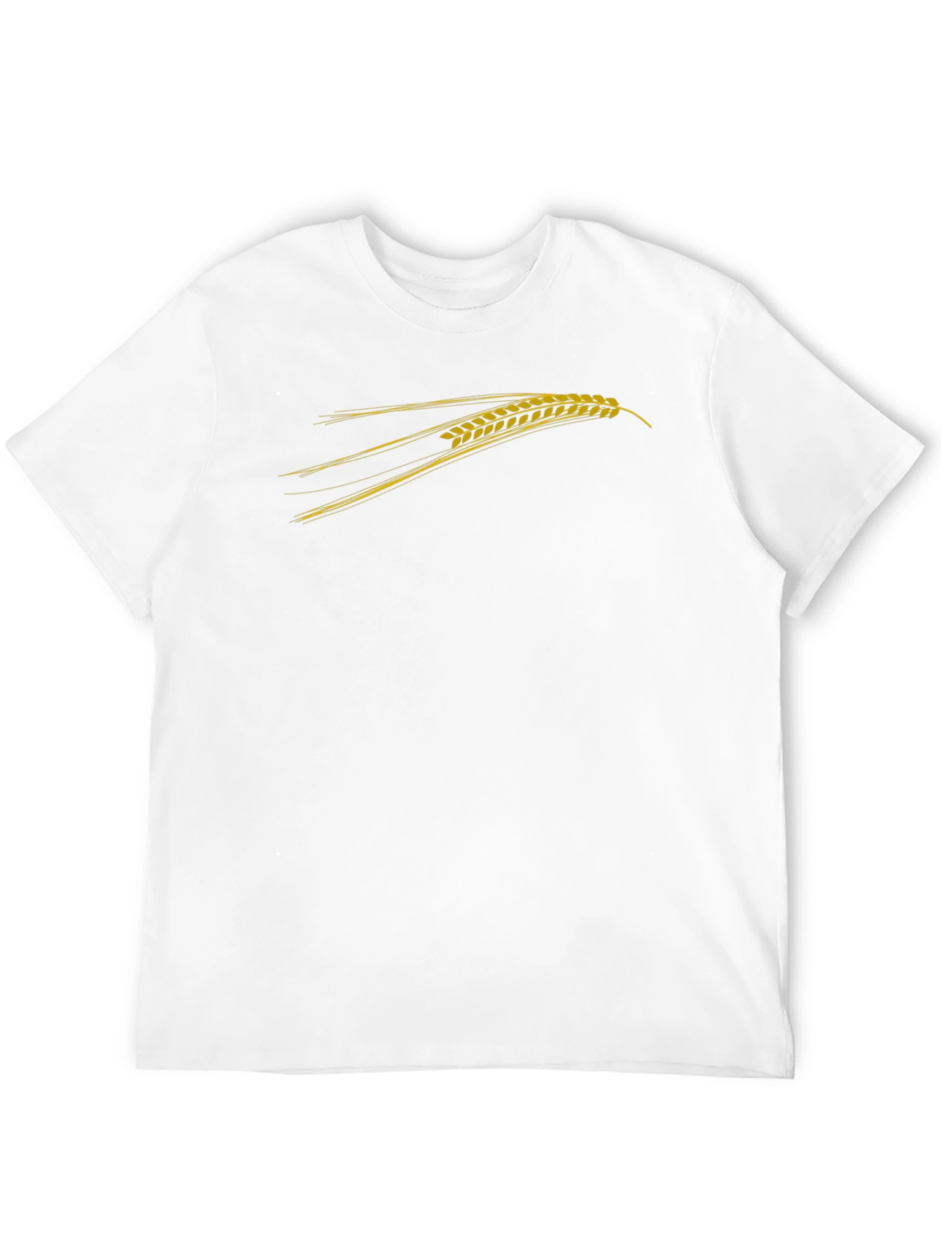 Mens Black T-Shirt with Wheat Graphic