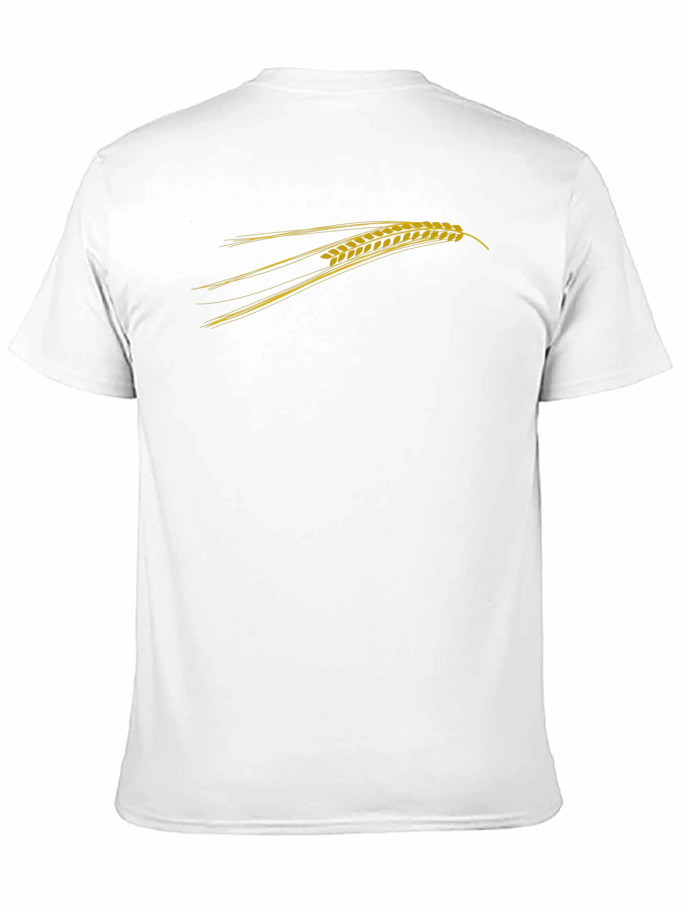 Mens Black T-Shirt with Wheat Graphic