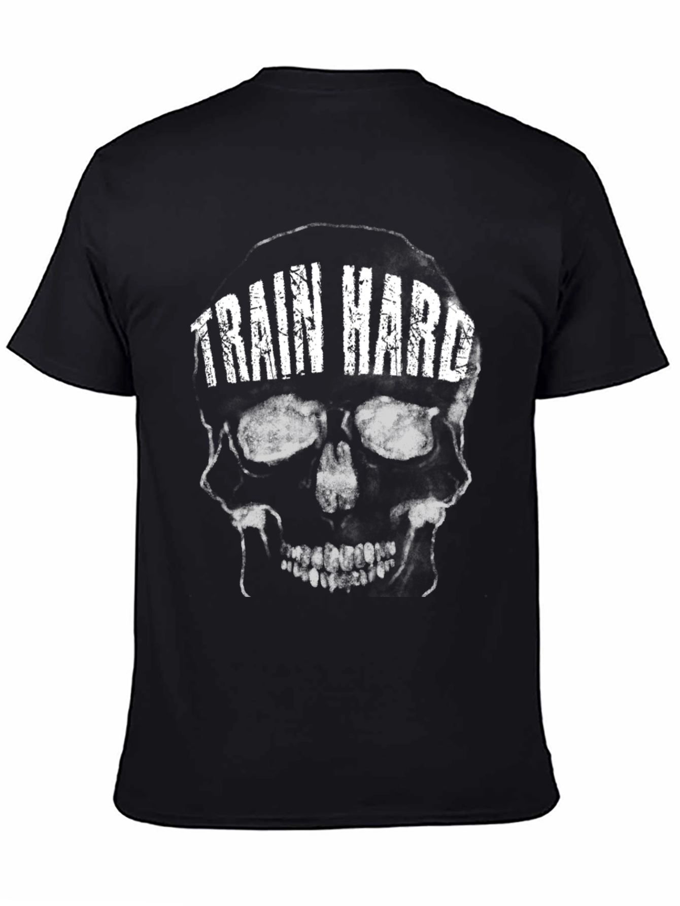 Train Hard Skull Graphic T-Shirt