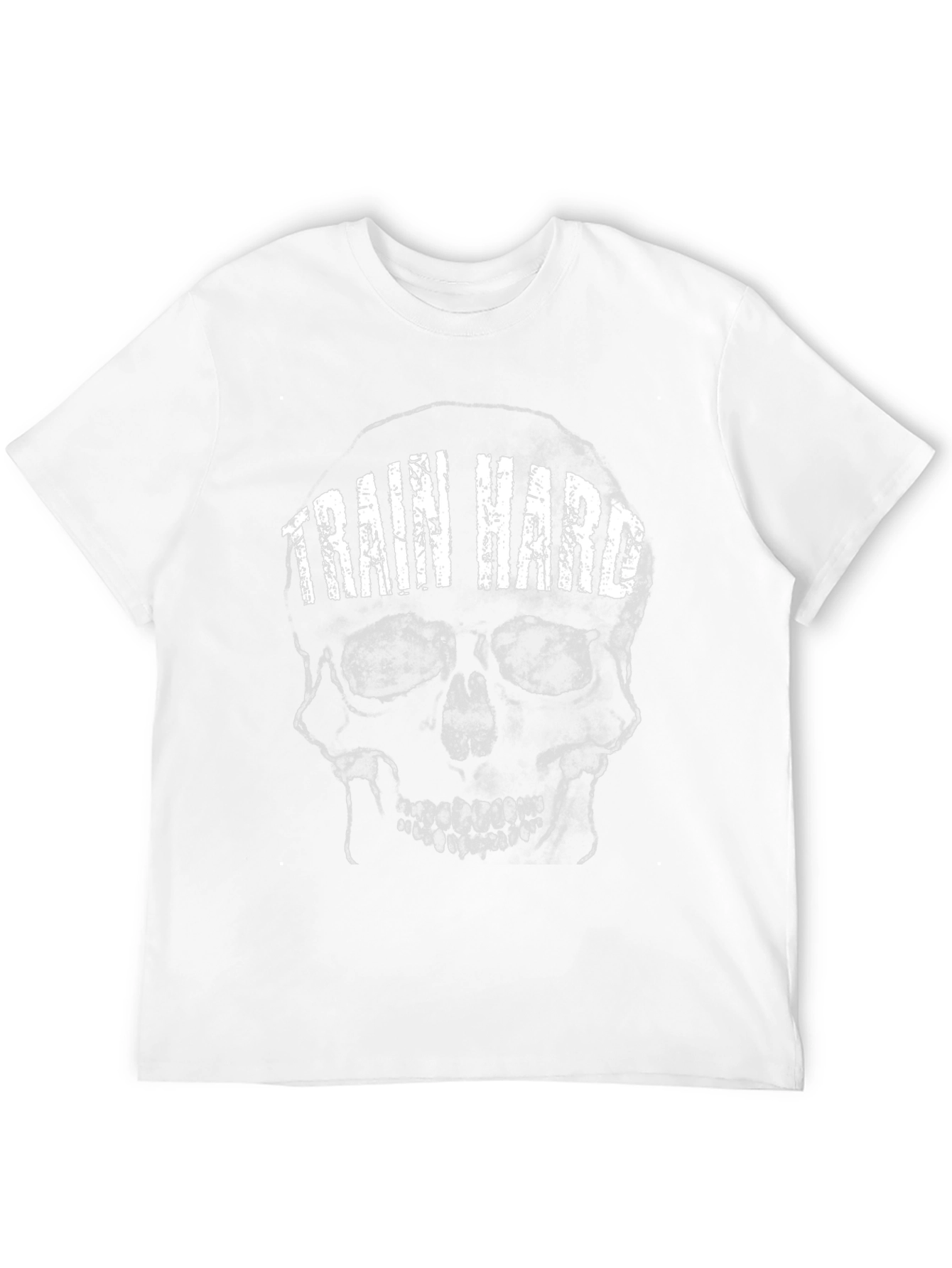 Train Hard Skull Graphic T-Shirt