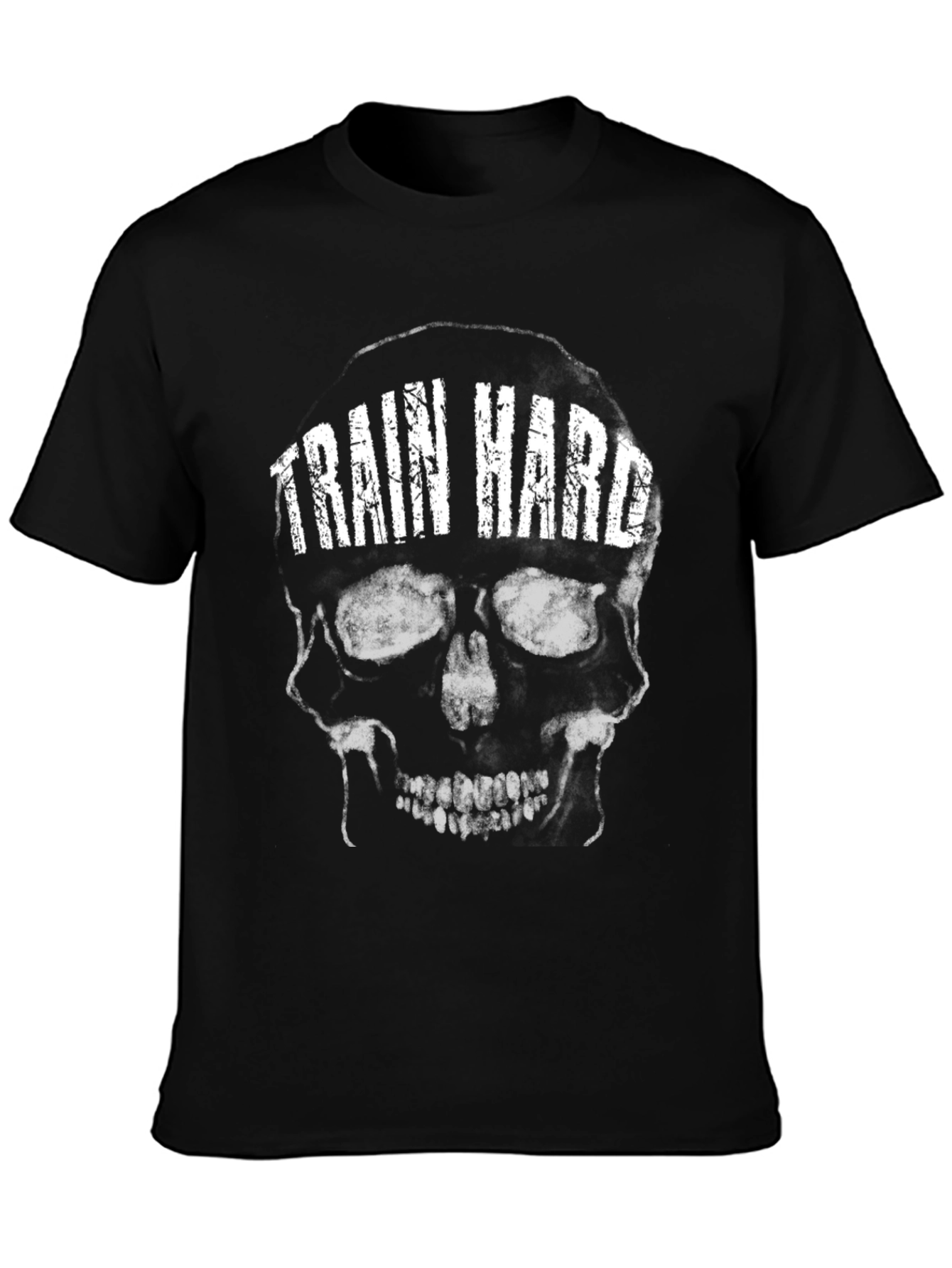 Train Hard Skull Graphic T-Shirt