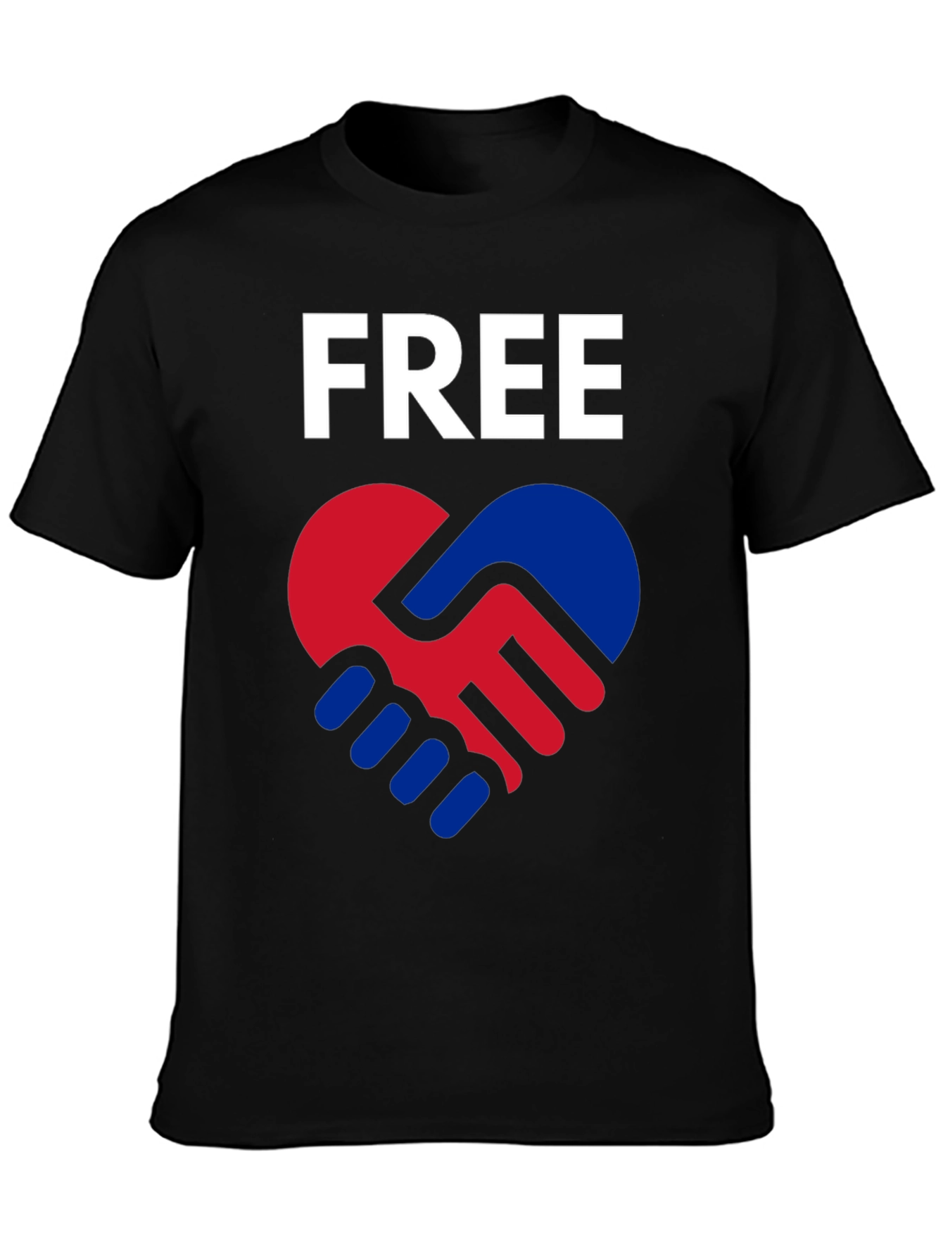 Free Heart Hands T-Shirt - Black