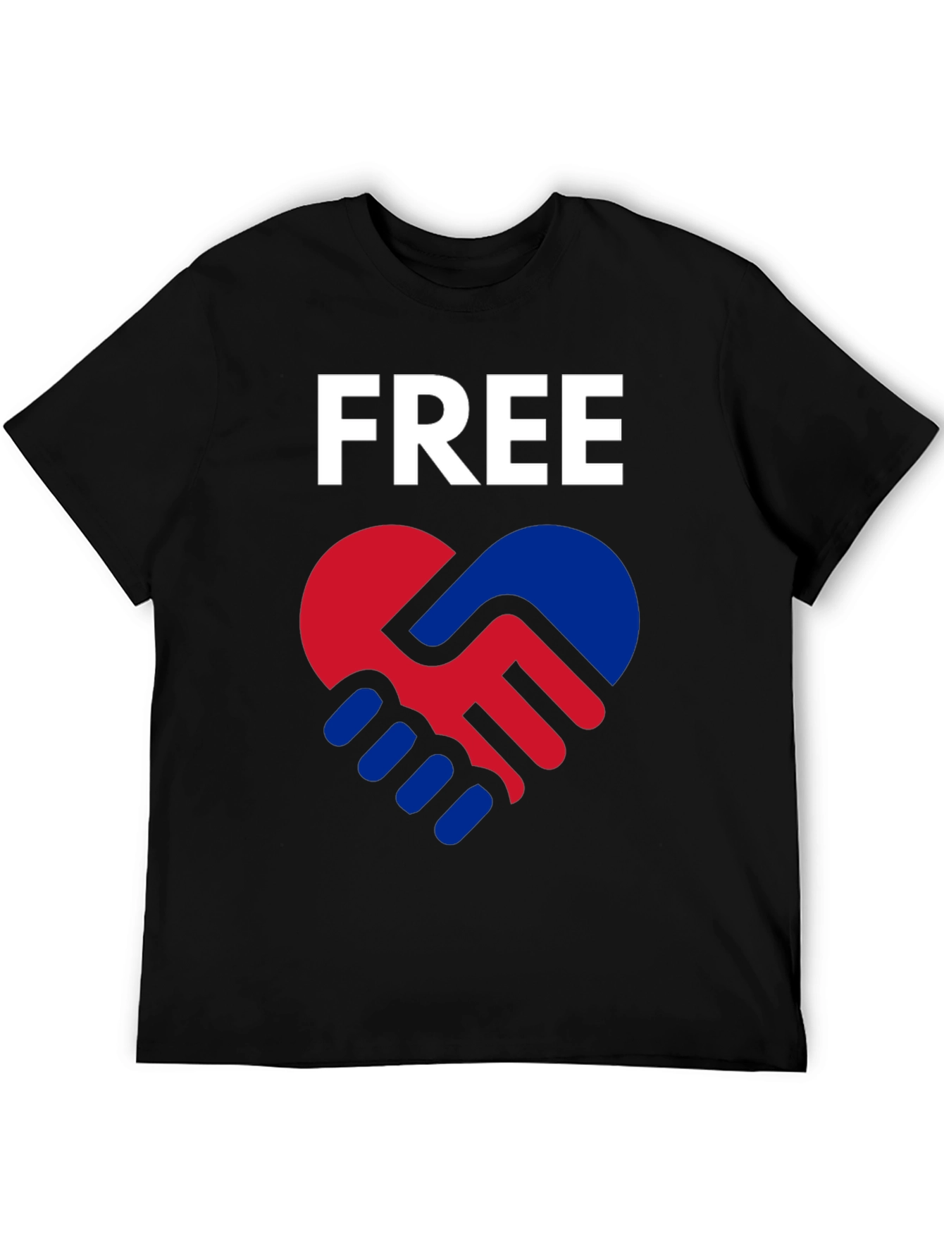 Free Heart Hands T-Shirt - Black