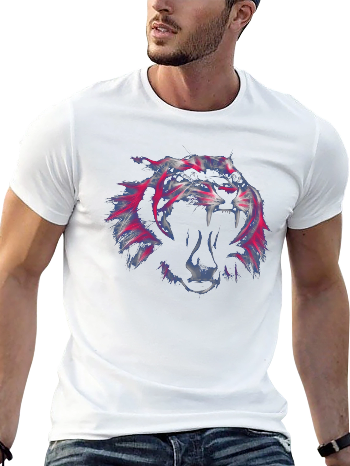 Roaring Tiger Graphic Black T-Shirt