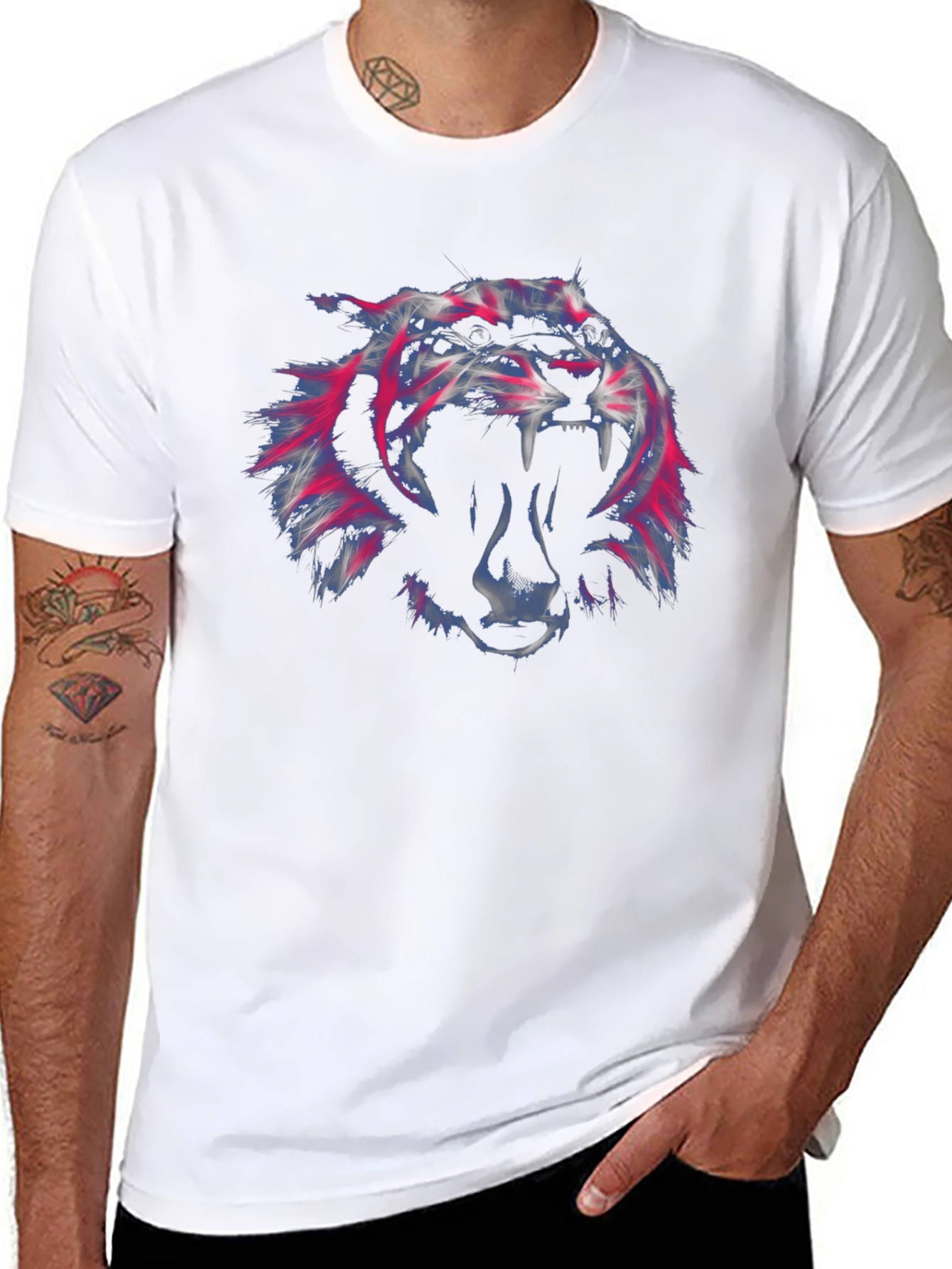 Roaring Tiger Graphic Black T-Shirt
