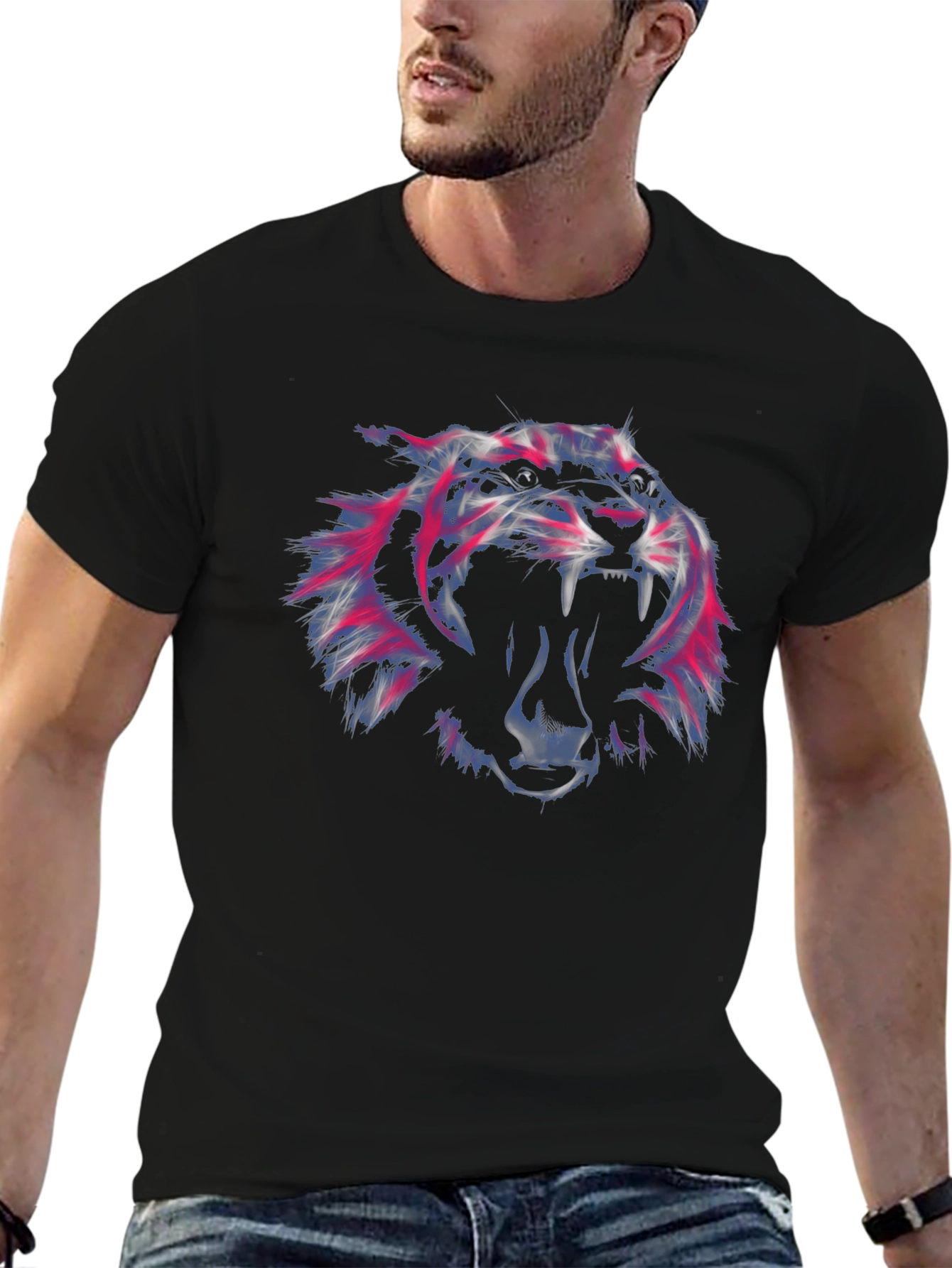 Roaring Tiger Graphic Black T-Shirt