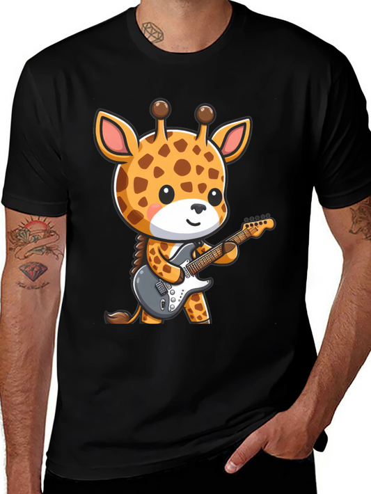 Giraffe Guitarist Graphic T-Shirt