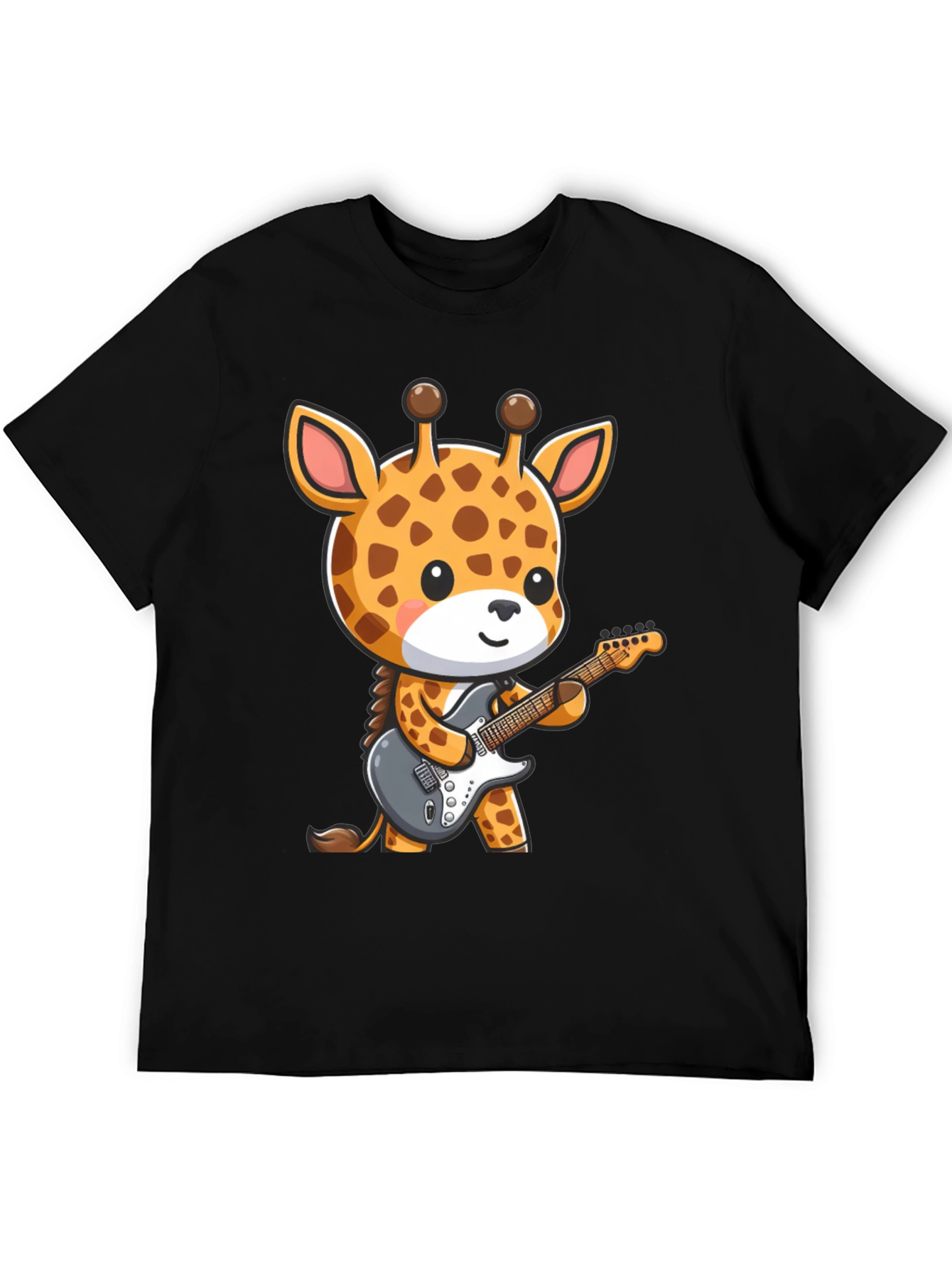 Giraffe Guitarist Graphic T-Shirt