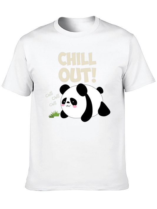 Chill Out Panda Black T-Shirt Relaxed Style