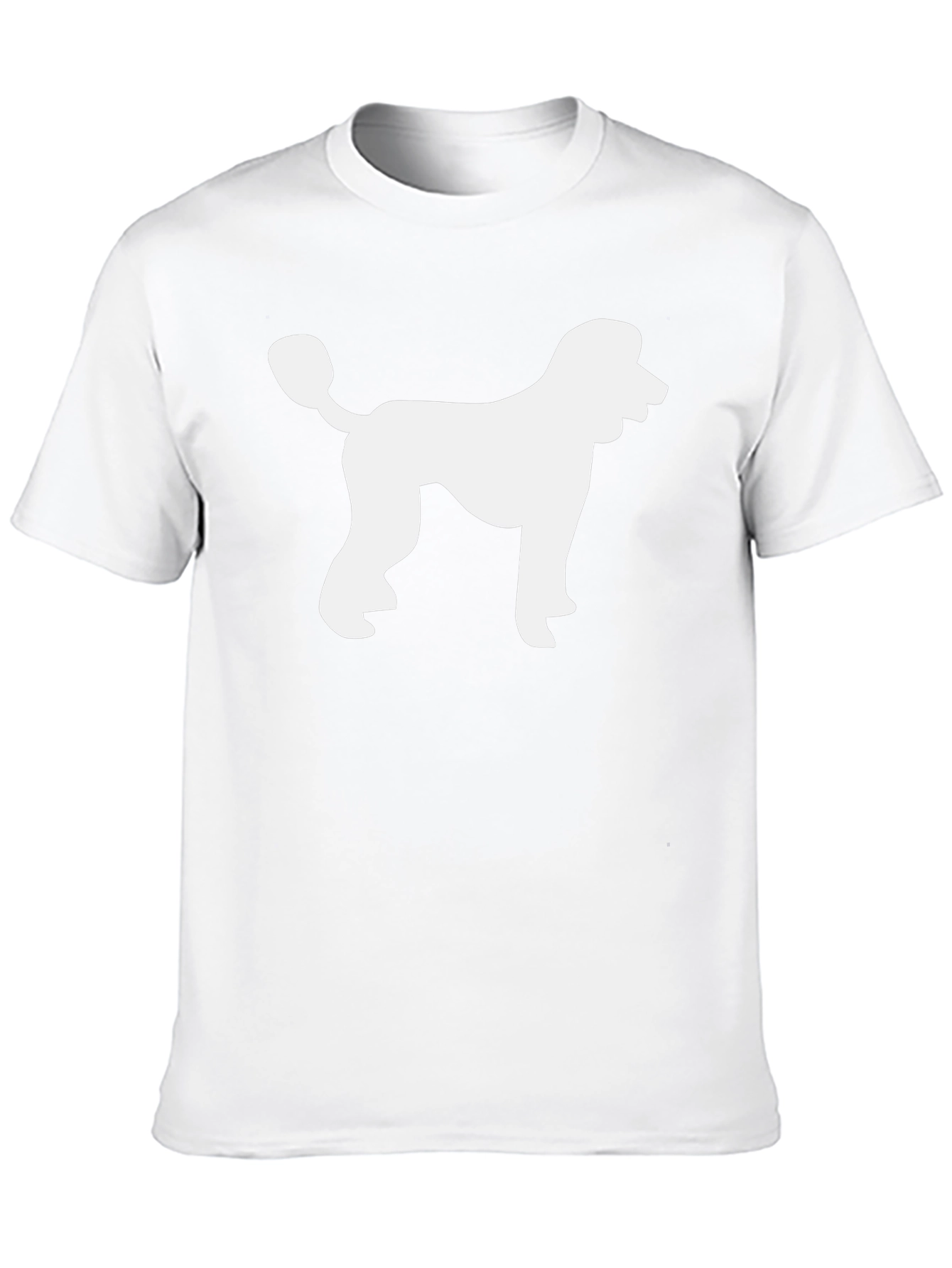 Poodle Silhouette Graphic Tee - Casual Black T-Shirt