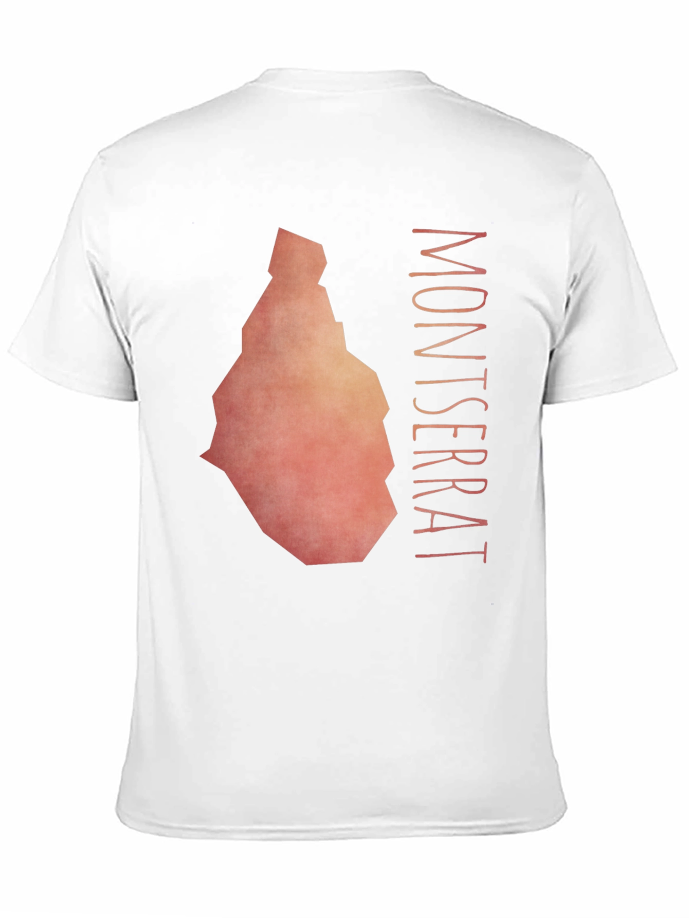 Montserrat Island Map T-Shirt - Black Cotton Tee