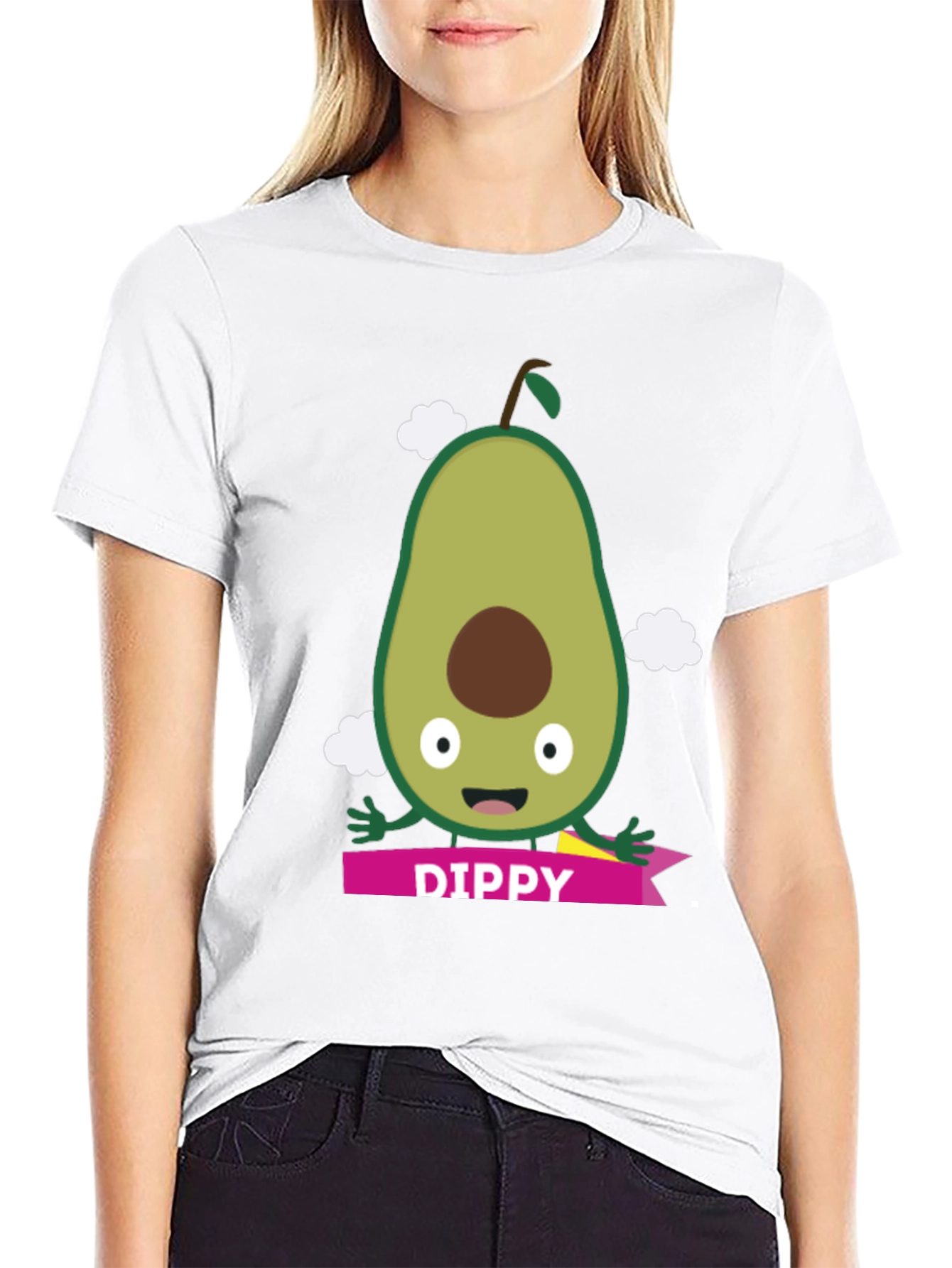 Funny Avocado Dippy Graphic T-Shirt