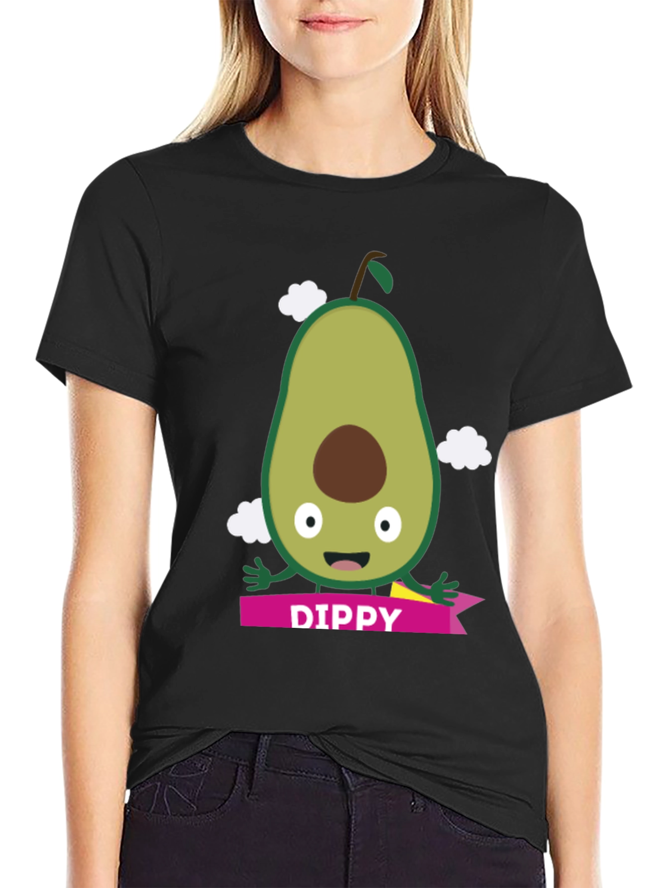 Funny Avocado Dippy Graphic T-Shirt