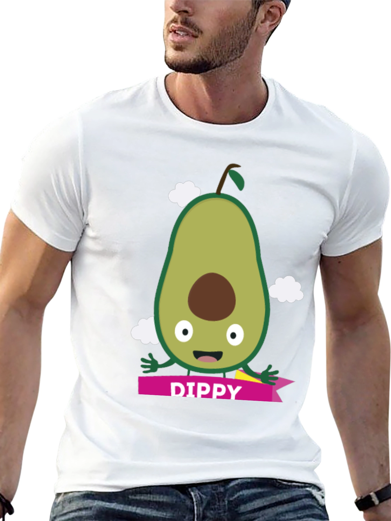 Funny Avocado Dippy Graphic T-Shirt