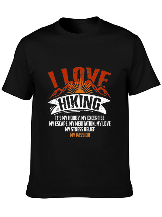 I Love Hiking Graphic Tee - Mountain Adventure Shirt