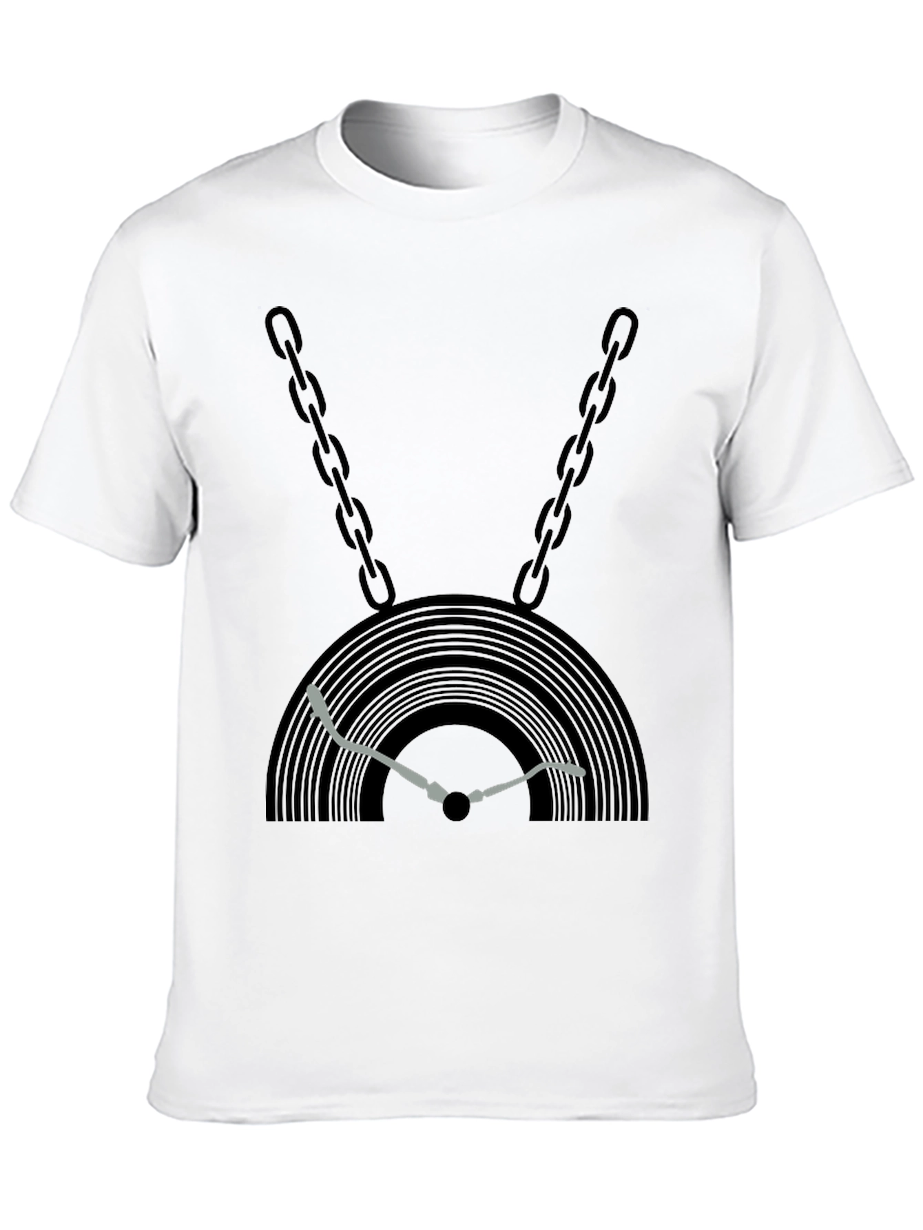 DJ Record Player Chain Graphic Tee