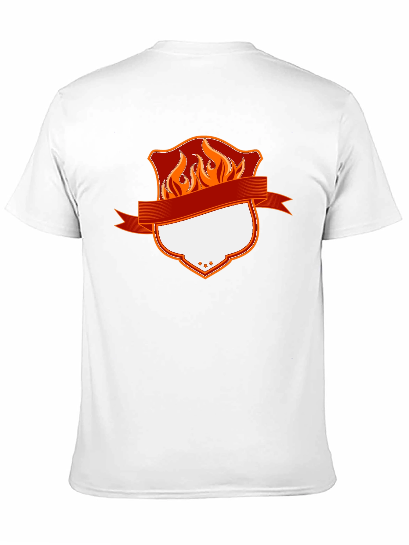Fiery Shield Graphic Tee - Custom Design Ready