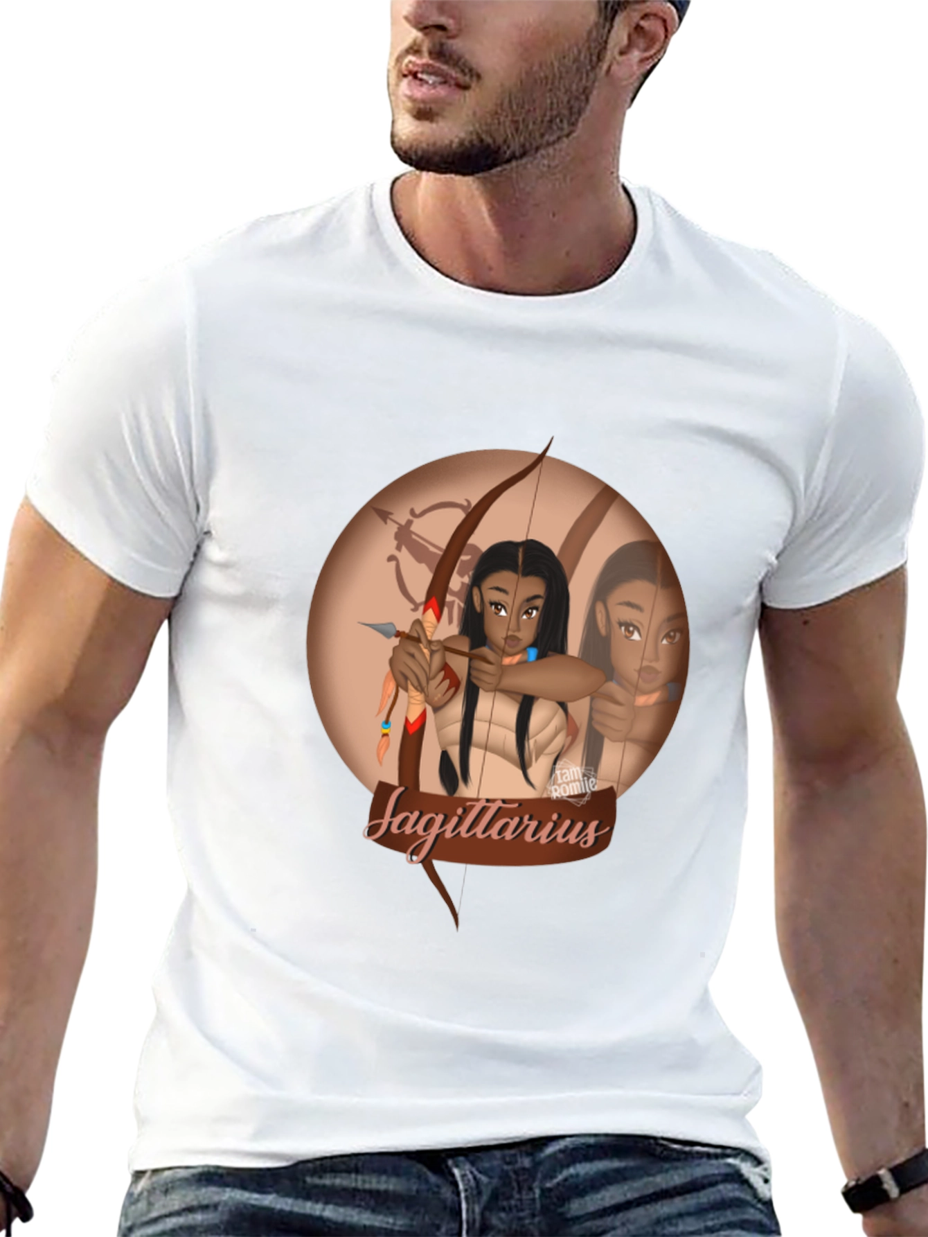 Sagittarius Zodiac T-Shirt - Black Graphic Tee