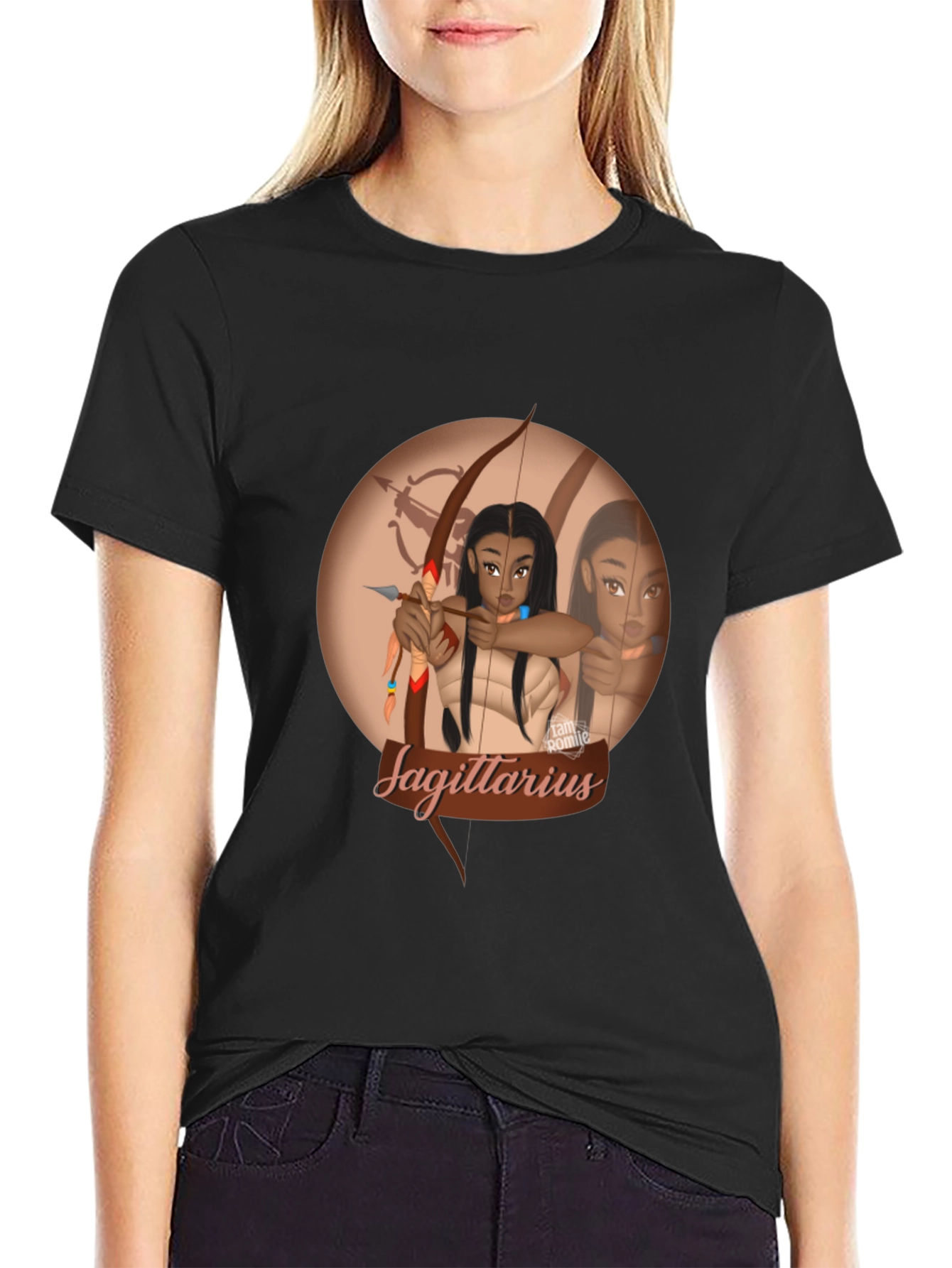 Sagittarius Zodiac T-Shirt - Black Graphic Tee