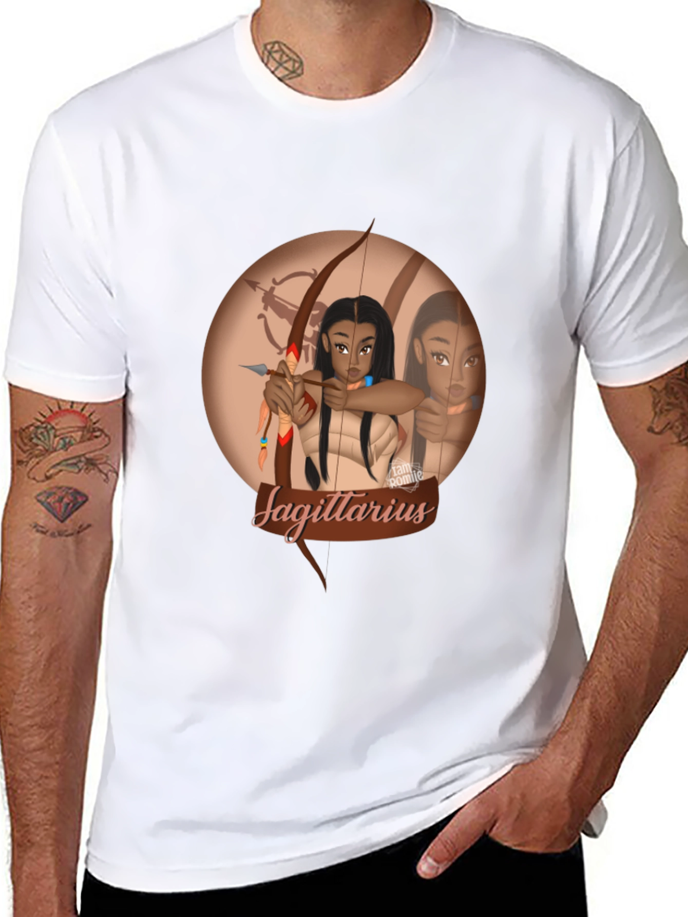 Sagittarius Zodiac T-Shirt - Black Graphic Tee