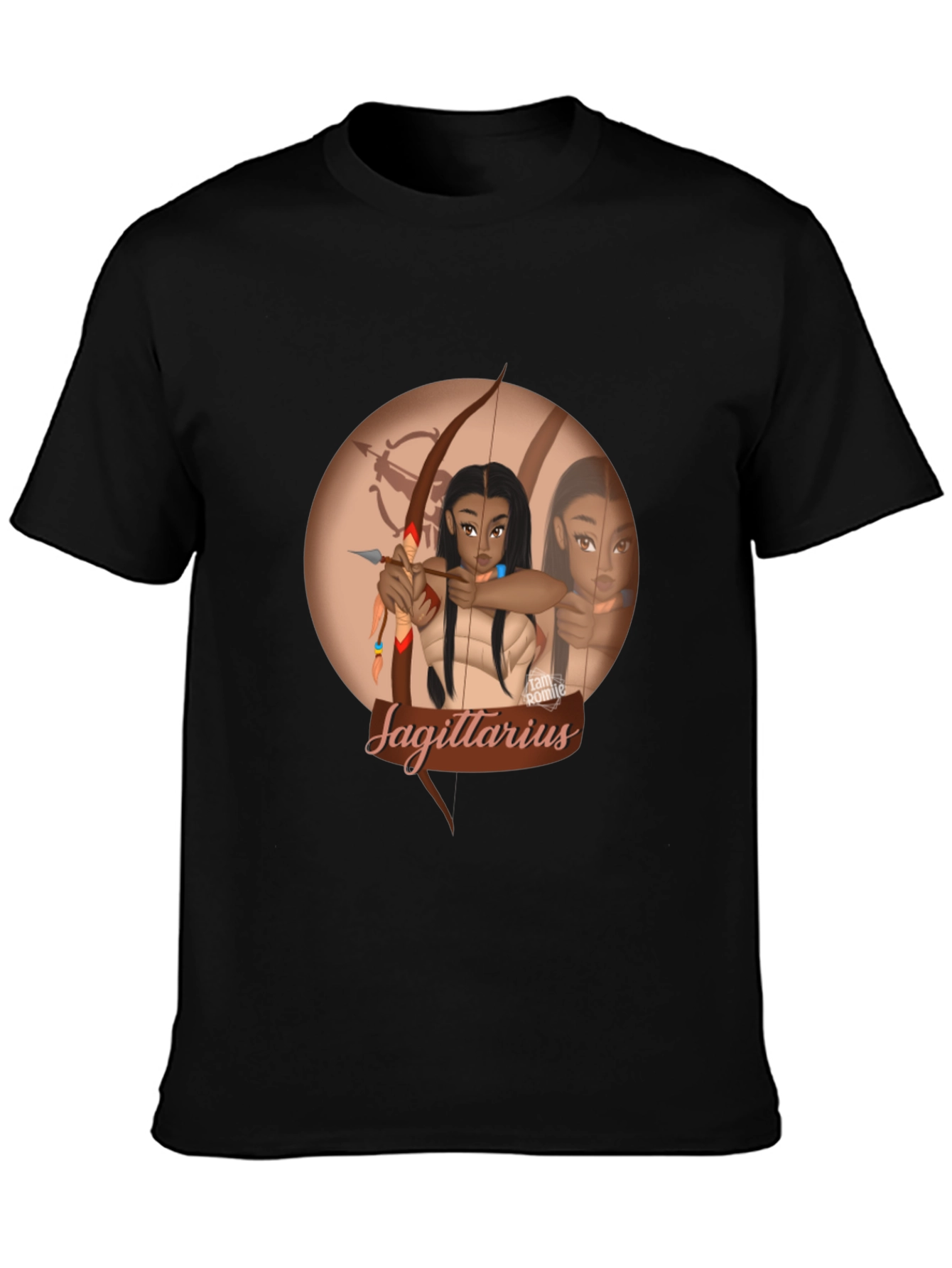 Sagittarius Zodiac T-Shirt - Black Graphic Tee